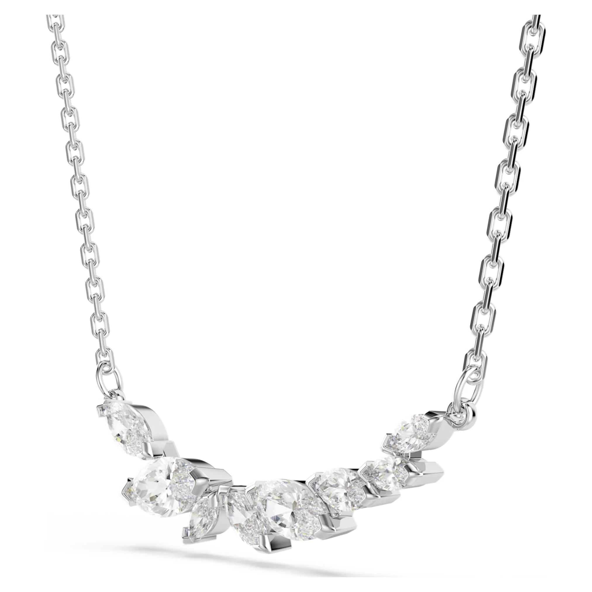 Mesmera necklace Marquise cut, White, Rhodium plated - Image 3