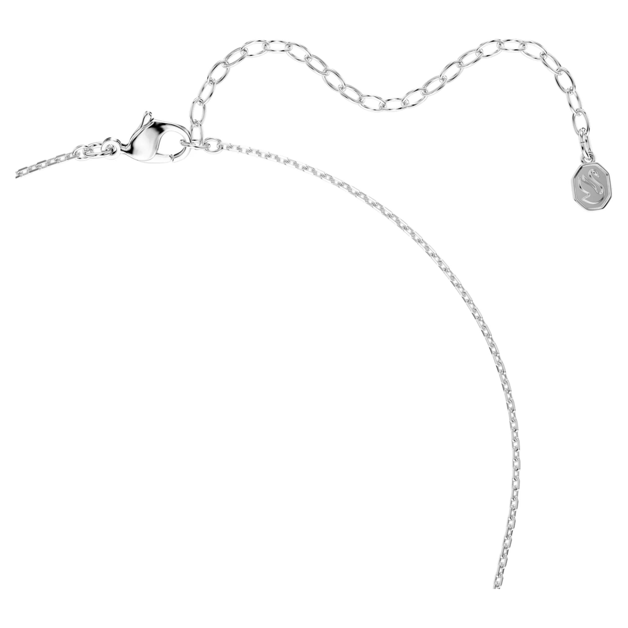 Mesmera necklace Marquise cut, White, Rhodium plated - Image 4