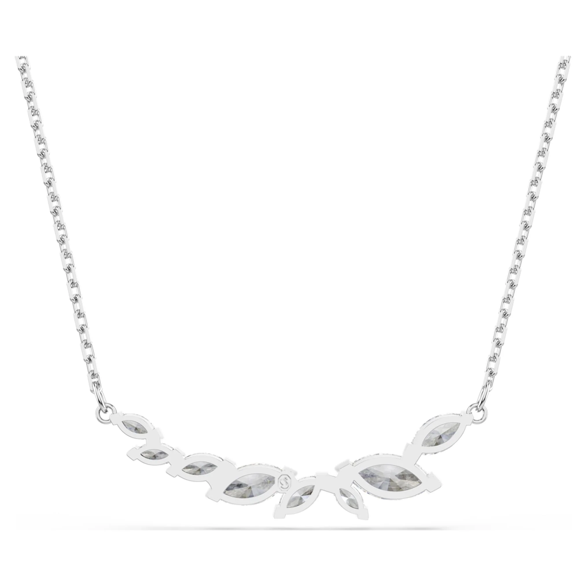 Mesmera necklace Marquise cut, White, Rhodium plated - Image 5