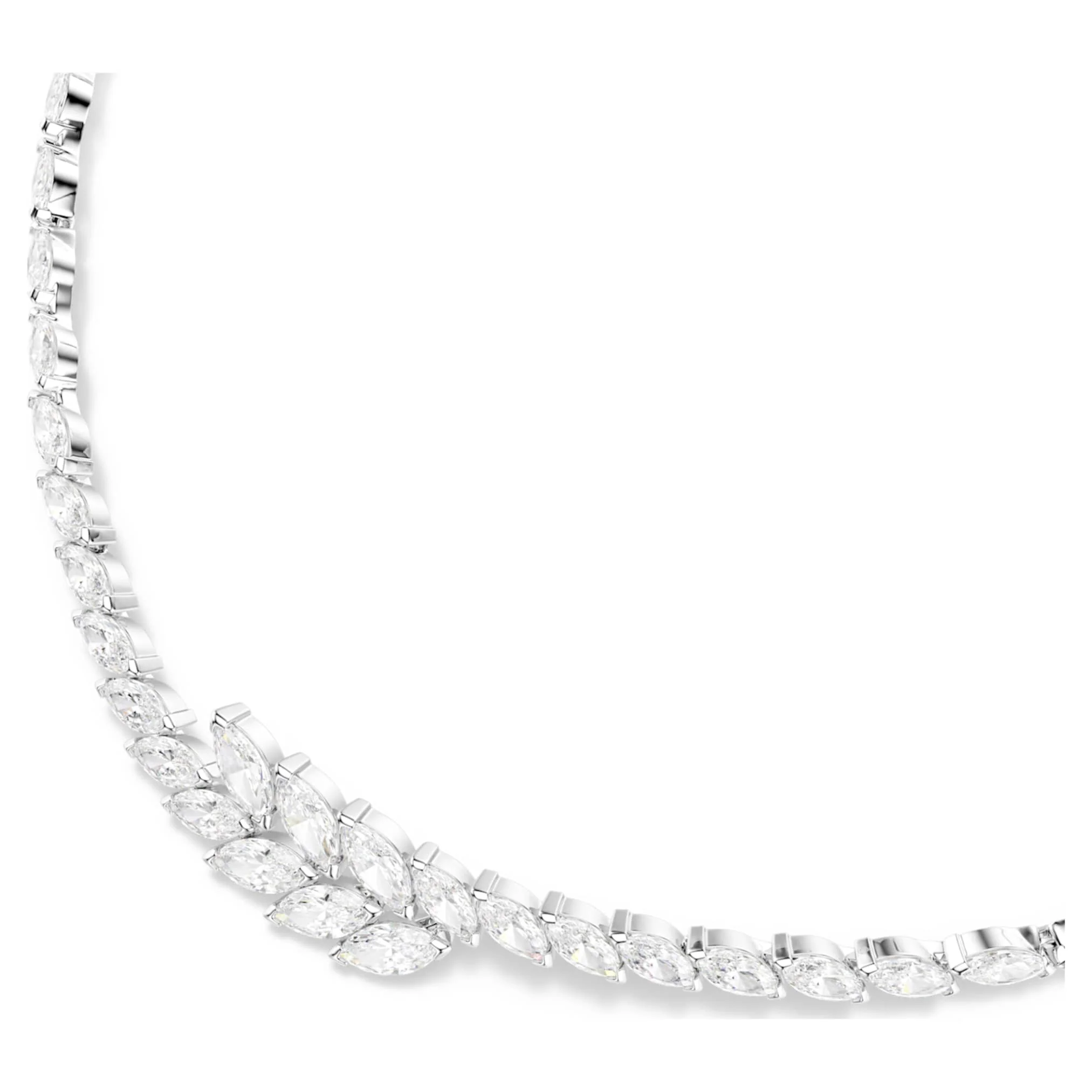 Mesmera necklace Marquise cut, White, Rhodium plated - Image 2