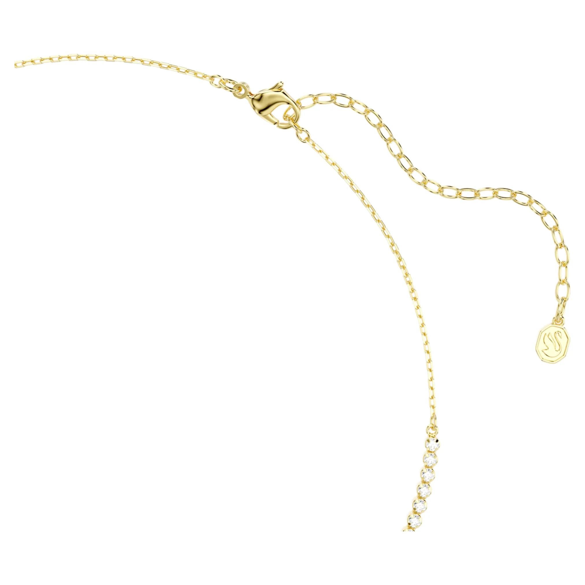 Mesmera necklace Mixed cuts, White, 18K gold finish - Image 3