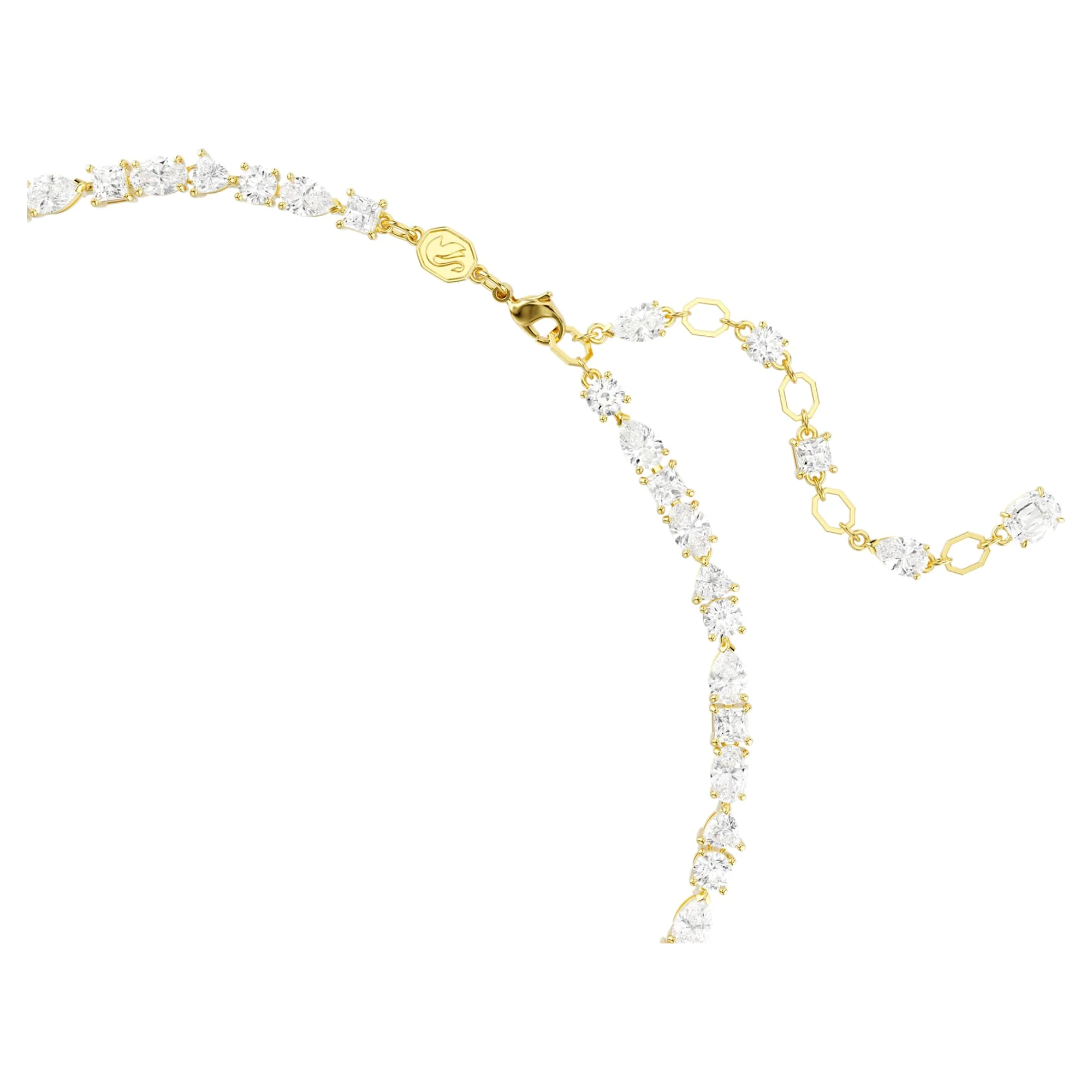 Mesmera necklace Mixed cuts, White, Gold-tone plated - Image 3