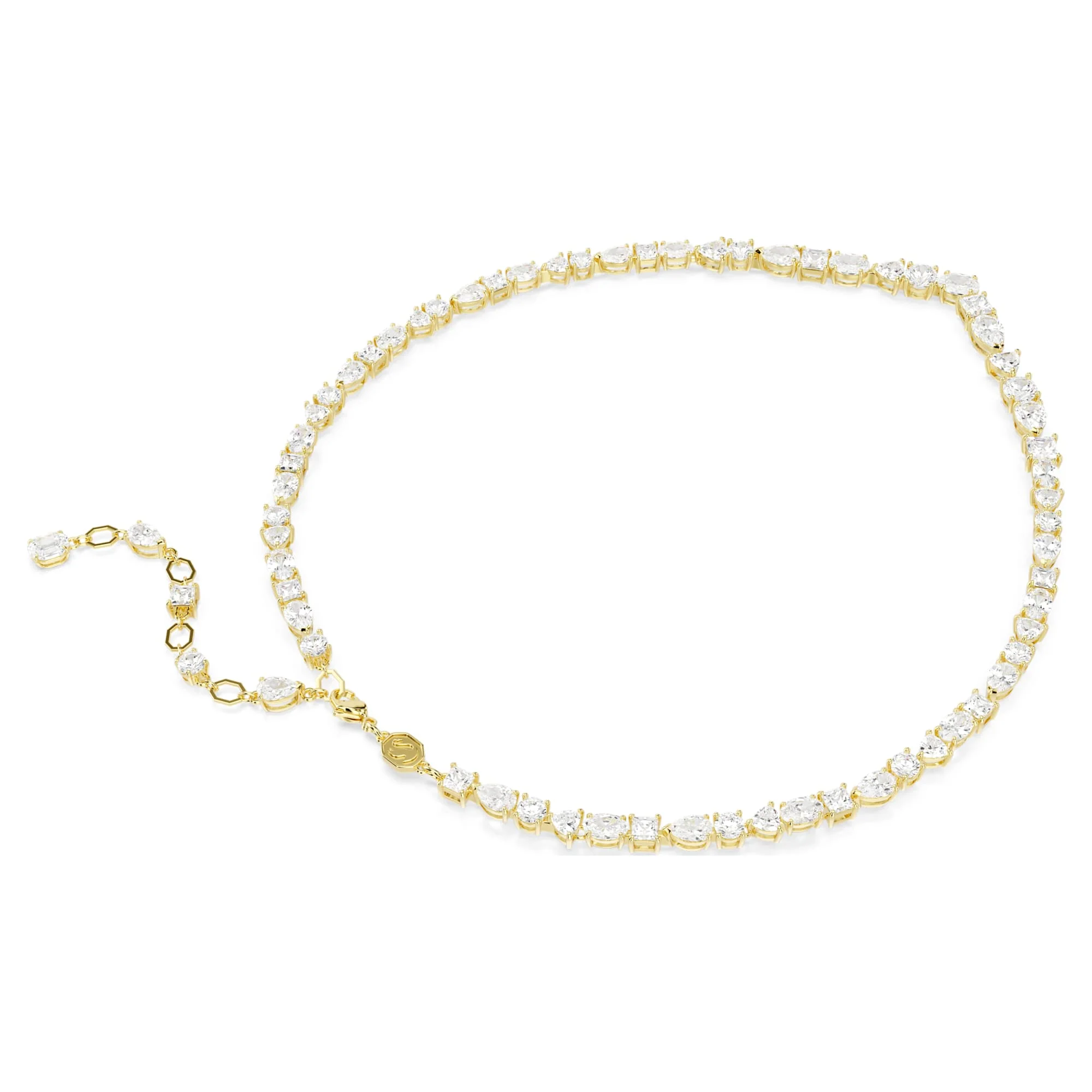 Mesmera necklace Mixed cuts, White, Gold-tone plated - Image 5