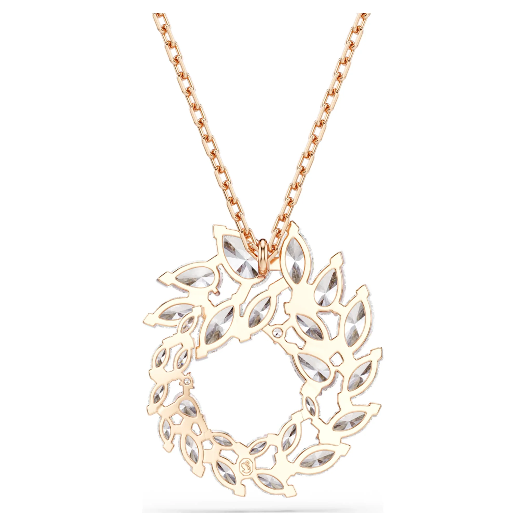 Mesmera pendant Marquise cut, White, 18K rose gold finish - Image 5