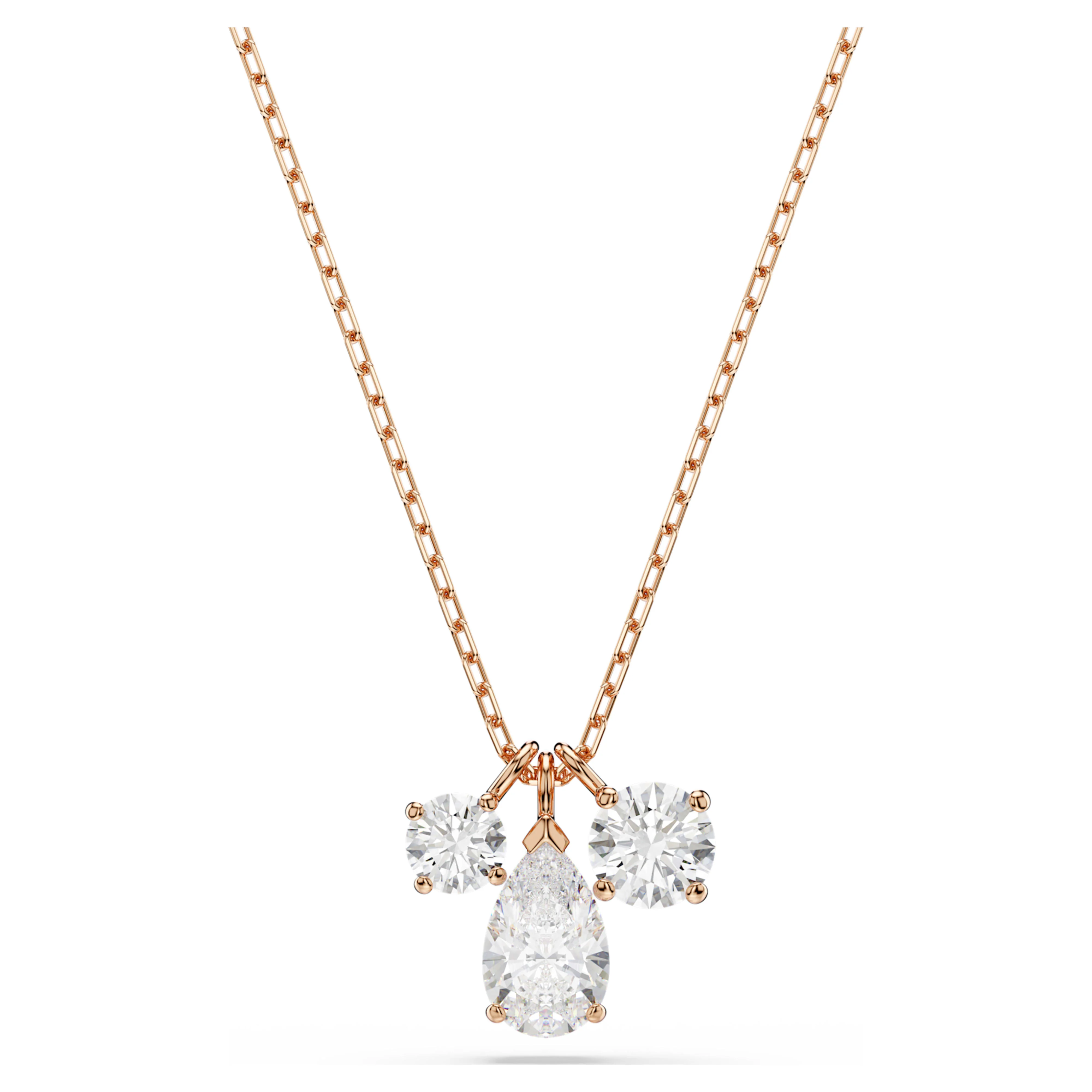 Mesmera pendant Mixed cuts, White, Rose gold-tone plated
