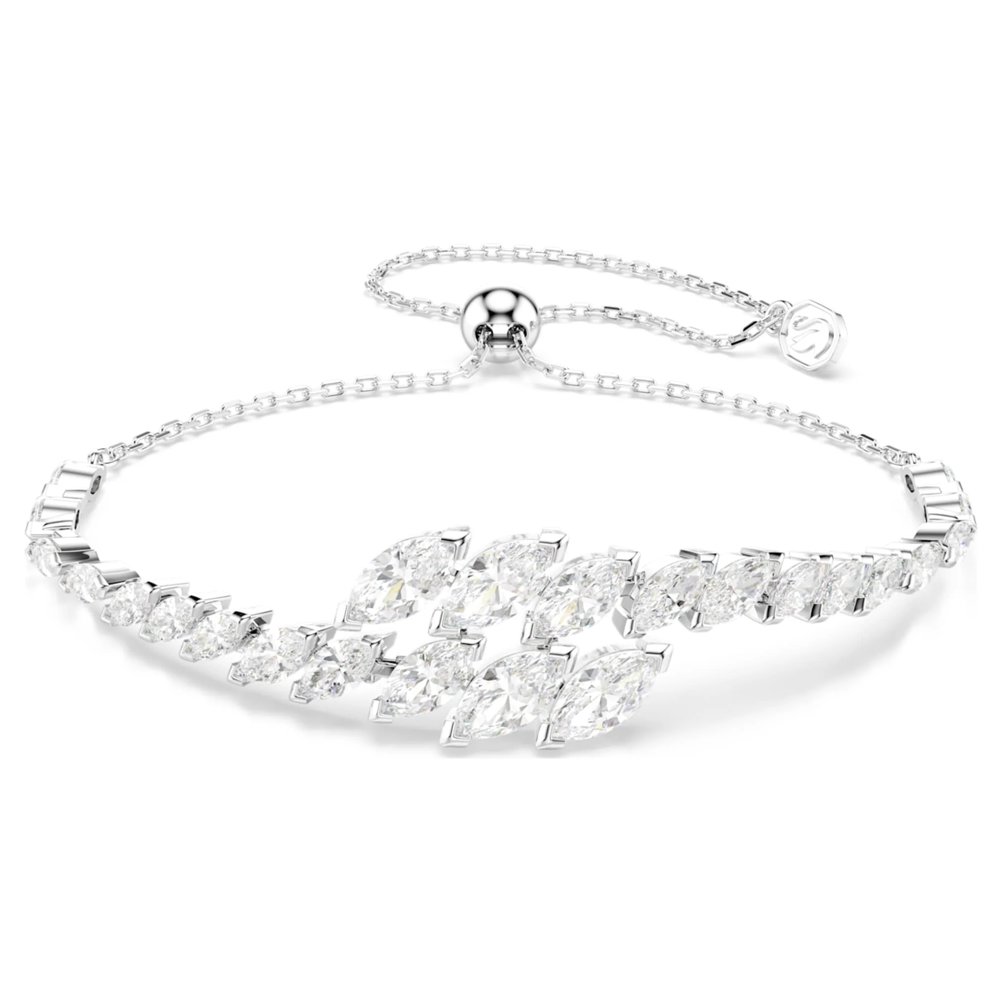 Mesmera set Set (3), Marquise cut, White, Rhodium plated - Image 3