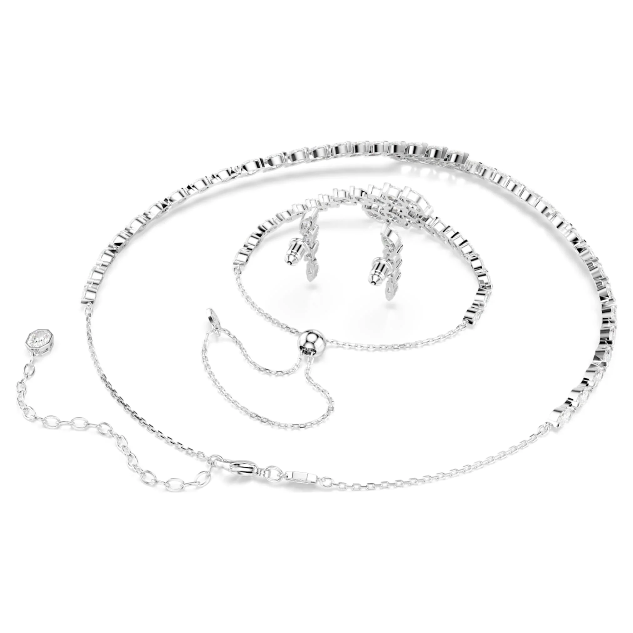 Mesmera set Set (3), Marquise cut, White, Rhodium plated - Image 6