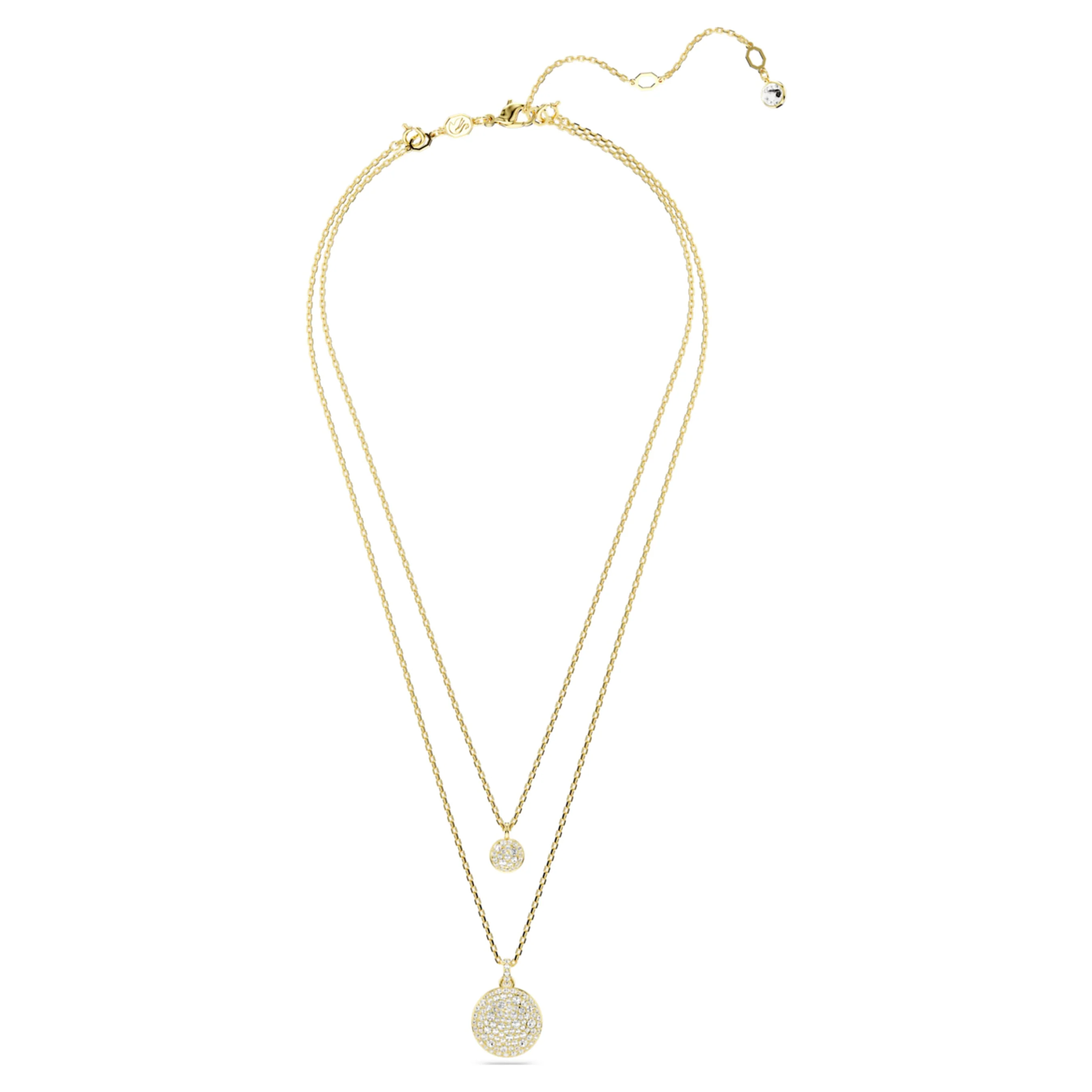 Meteora layered pendant White, Gold-tone plated - Image 2