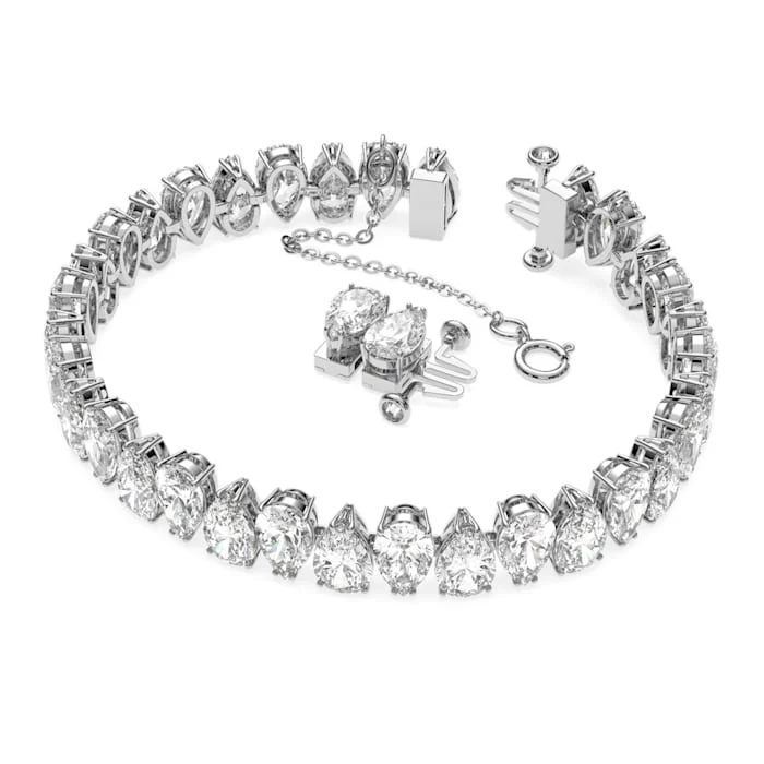 Millenia bracelet Pear cut, White, Rhodium plated - Image 2