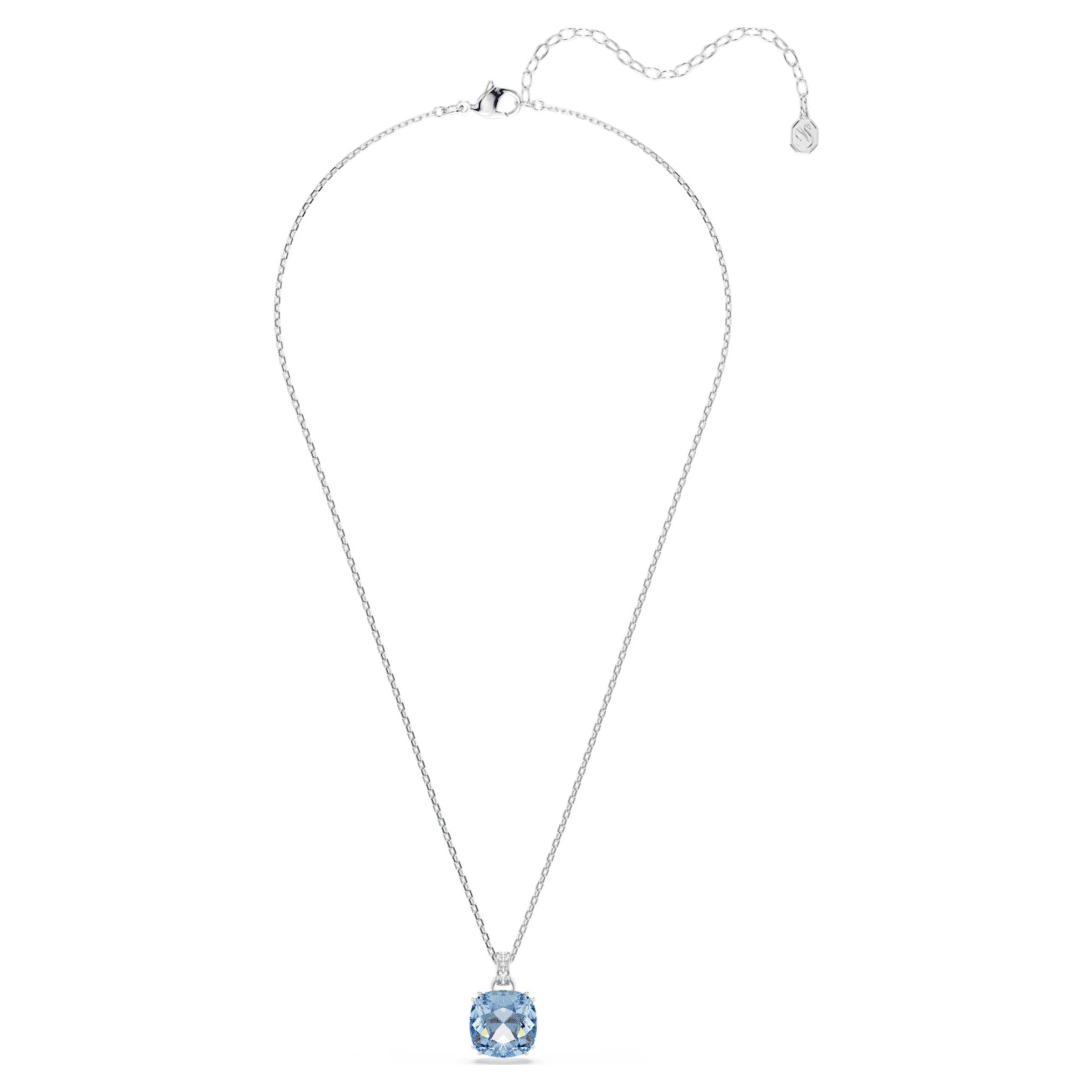 Millenia pendant Cushion cut, Blue, Rhodium plated - Image 2
