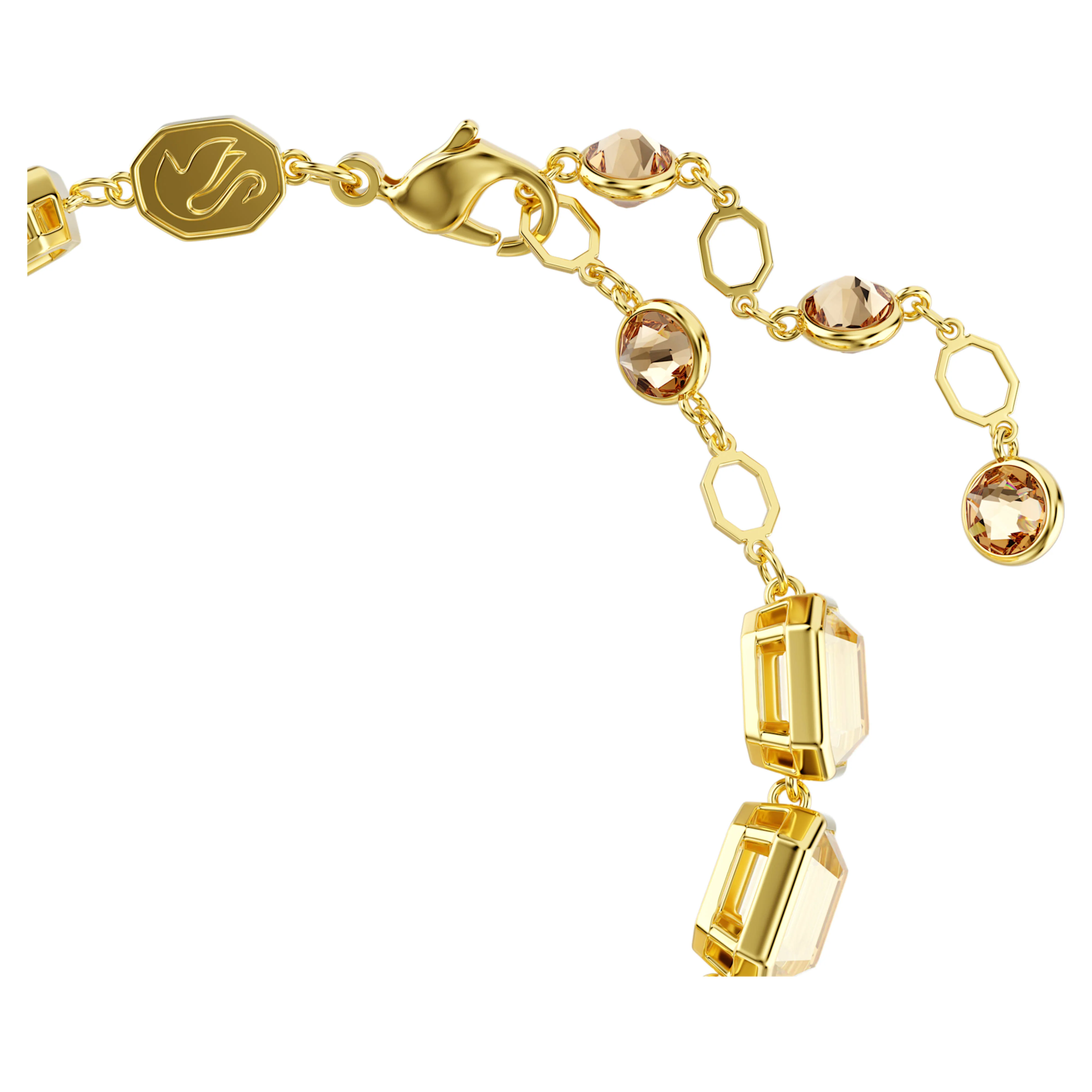 Millenia Tennis bracelet Octagon cut, Caramel, Gold-tone plated - Image 3