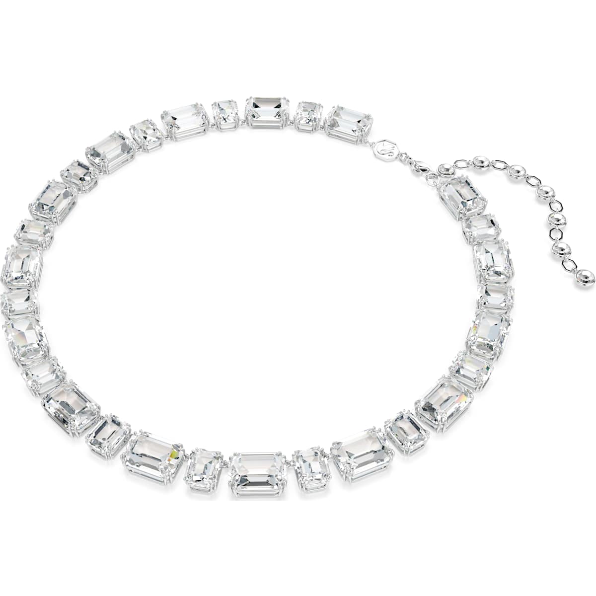 Millenia Tennis necklace Octagon cut, White, Rhodium plated - Image 2