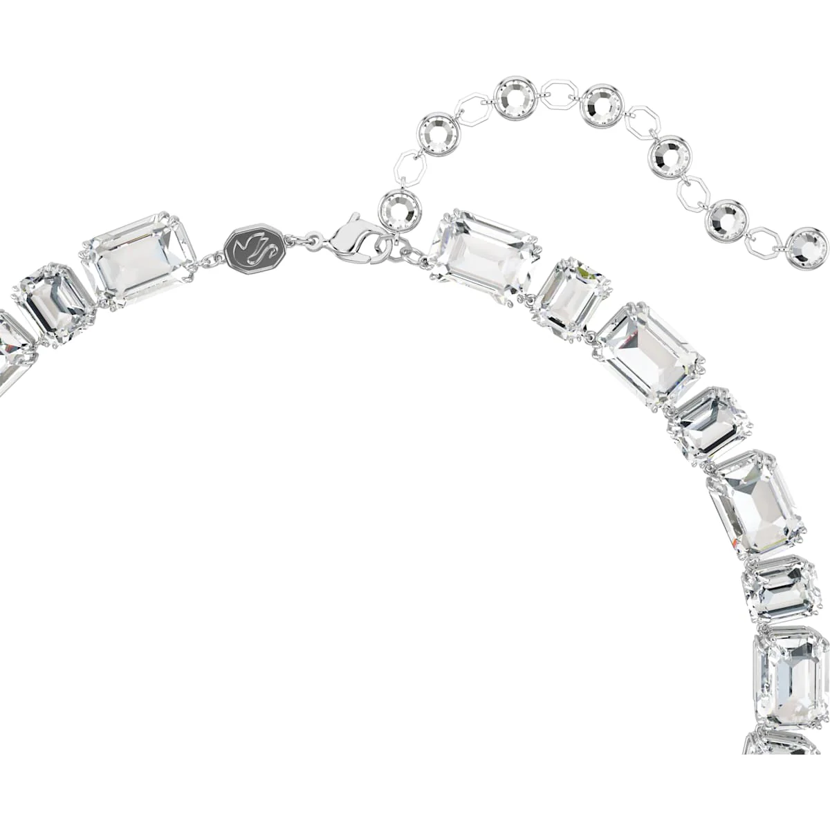 Millenia Tennis necklace Octagon cut, White, Rhodium plated - Image 3