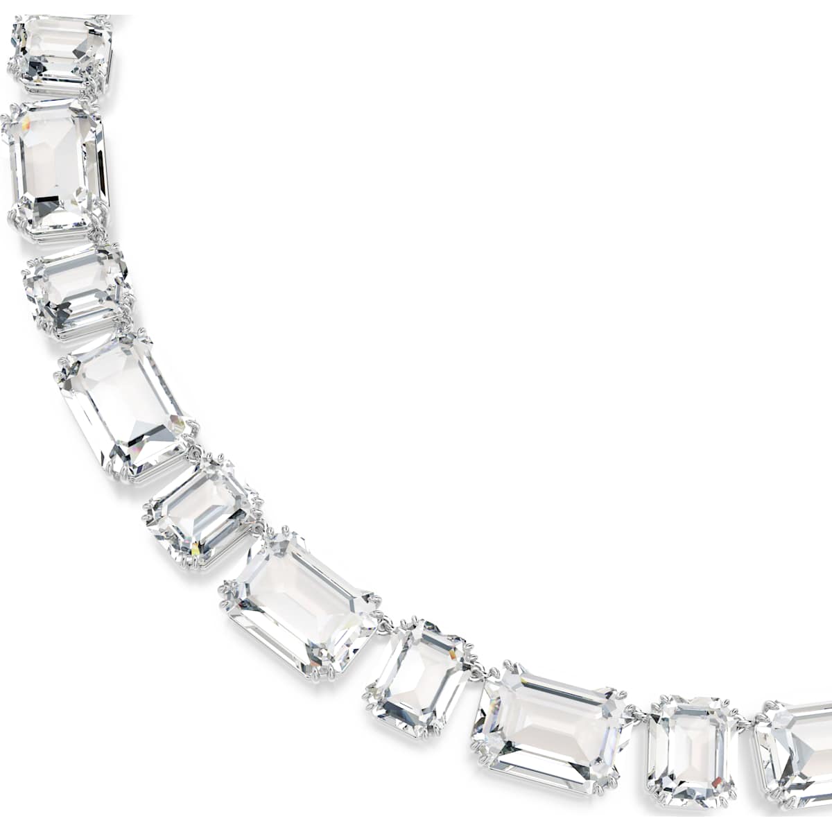 Millenia Tennis necklace Octagon cut, White, Rhodium plated - Image 4