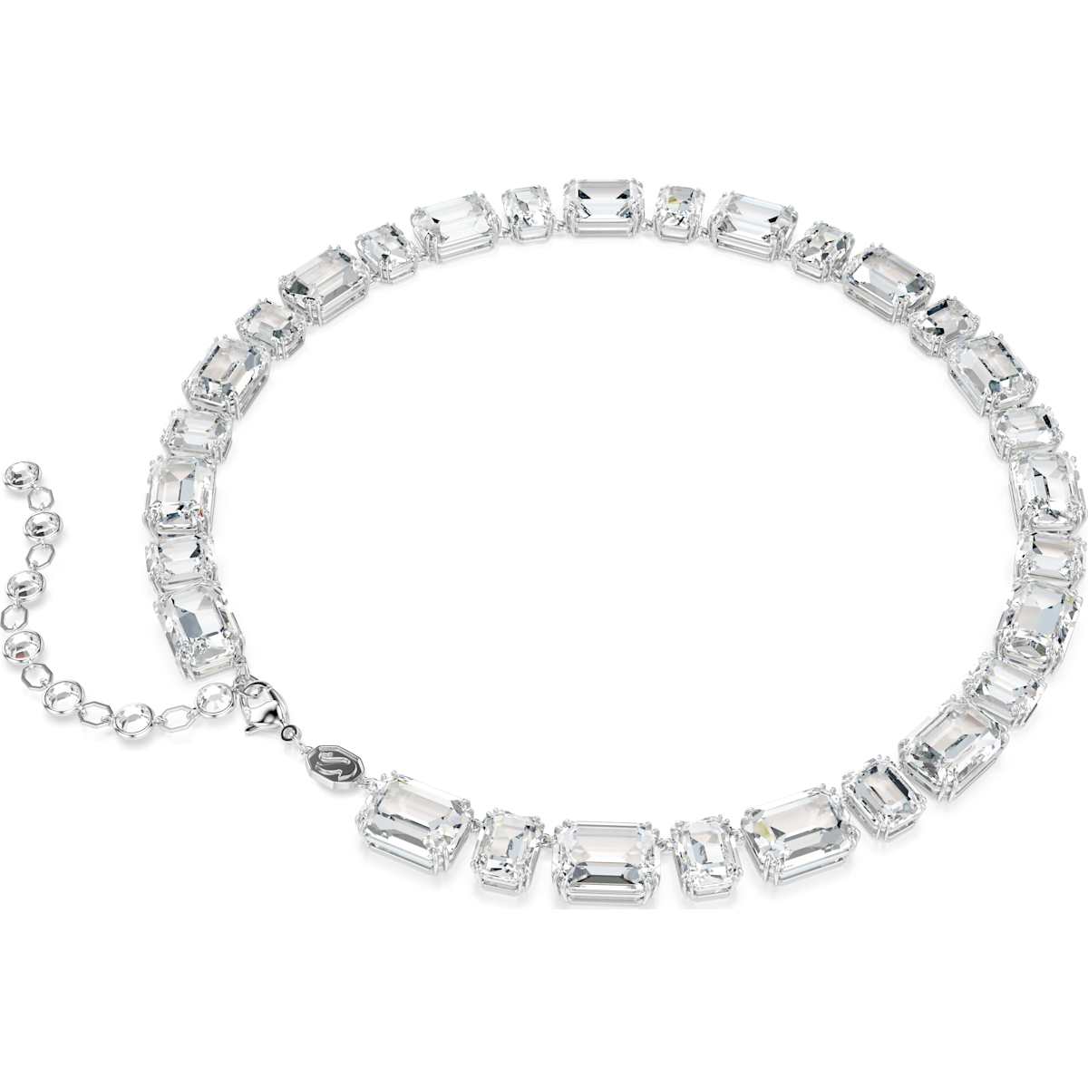Millenia Tennis necklace Octagon cut, White, Rhodium plated - Image 5
