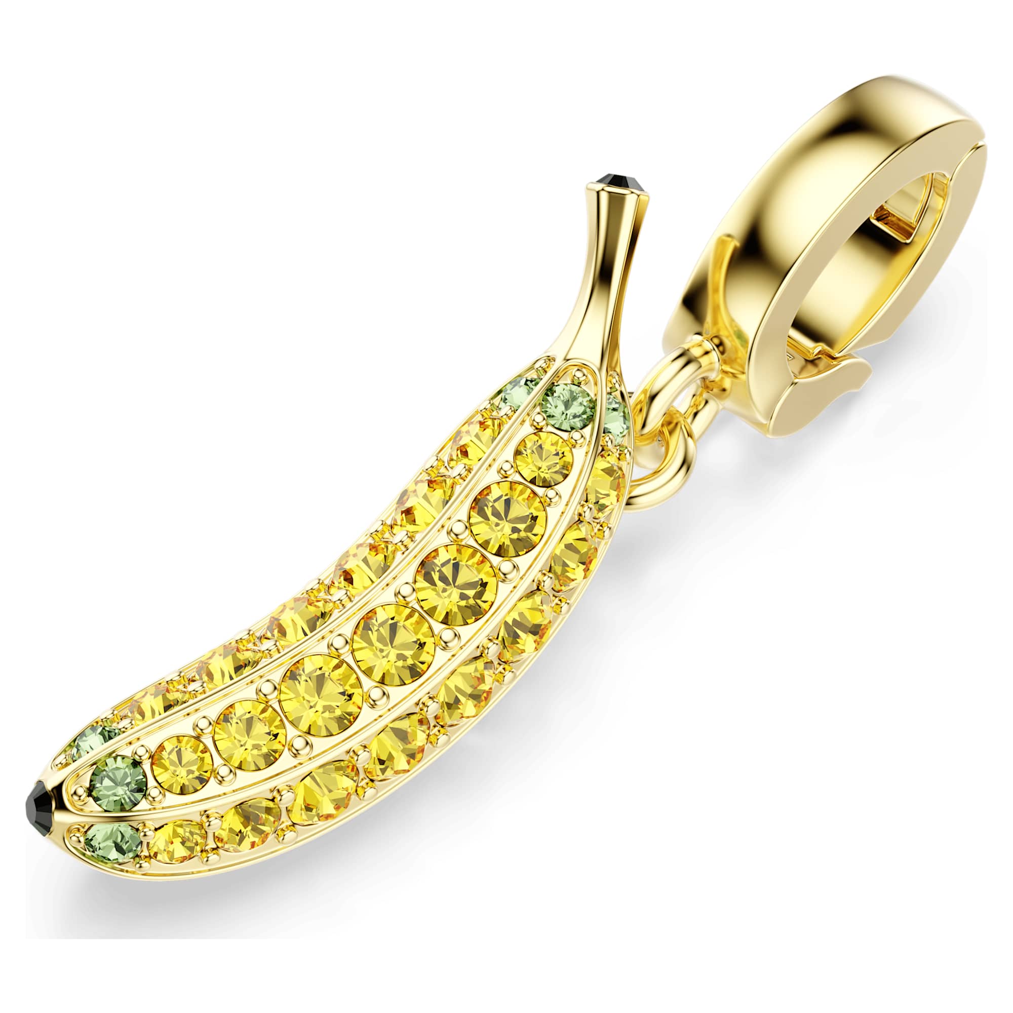 Minions Banana charm Pavé, Yellow, Gold-tone plated - Image 2