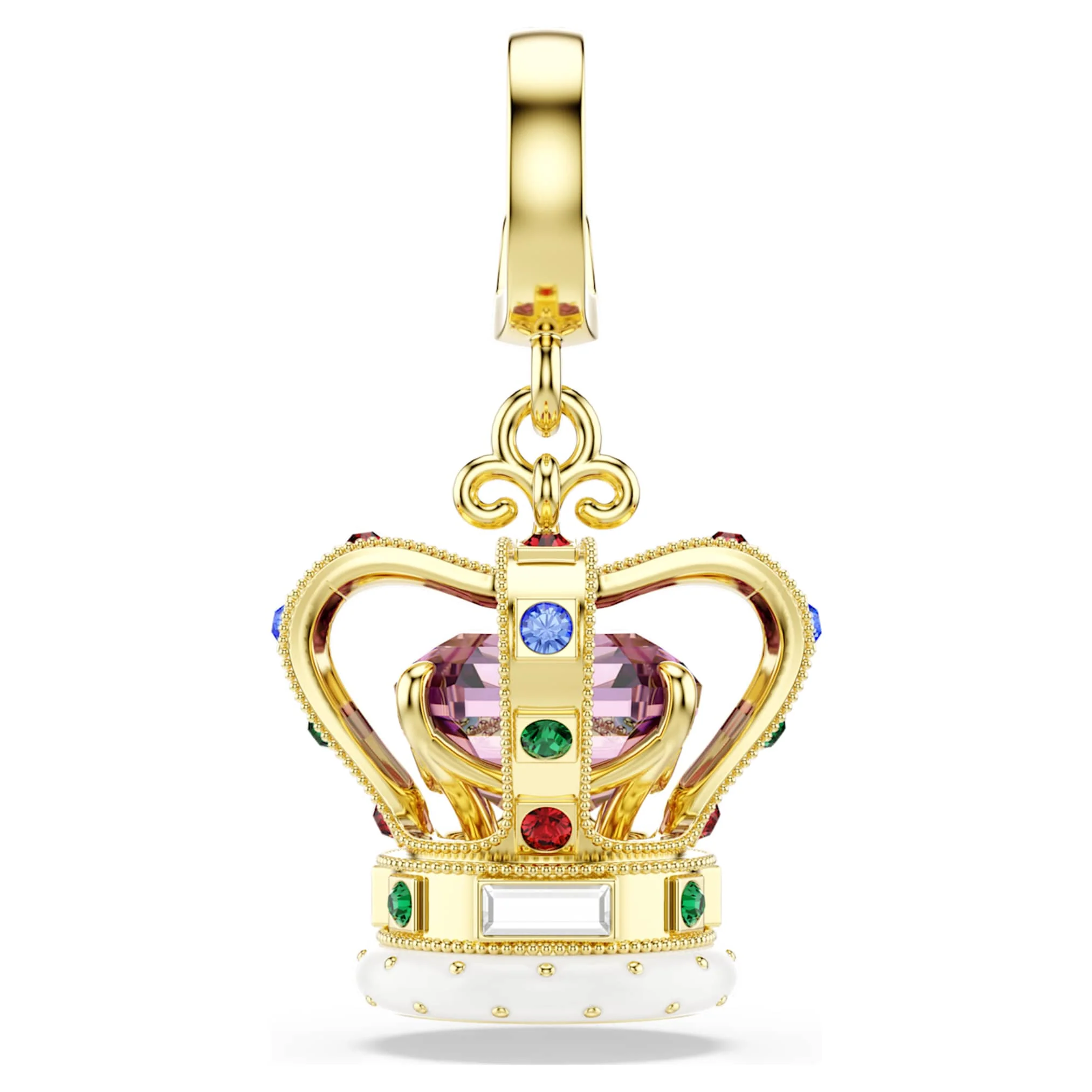 Minions Crown charm Mixed cuts, Multicolored, 18K gold finish