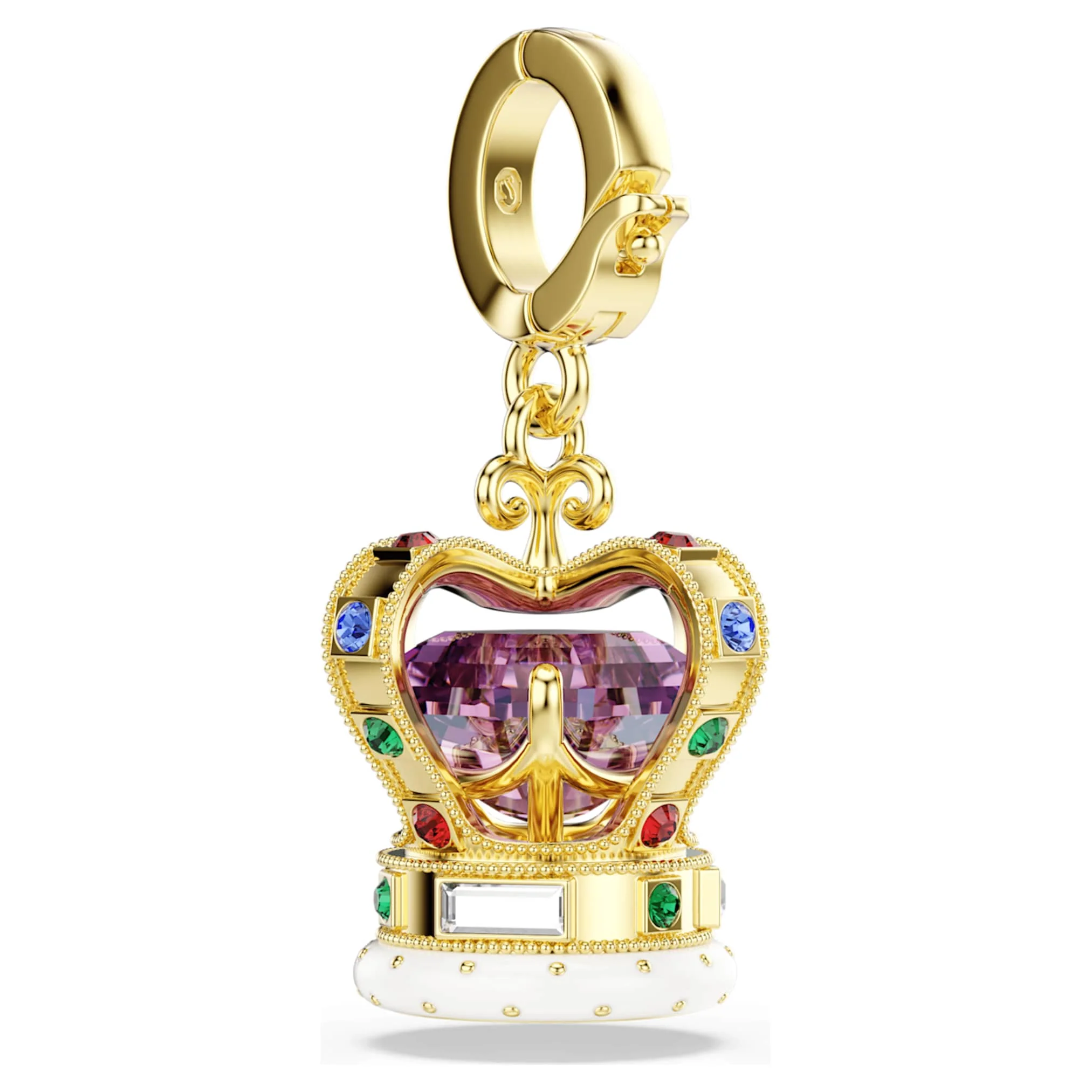 Minions Crown charm Mixed cuts, Multicolored, 18K gold finish - Image 4