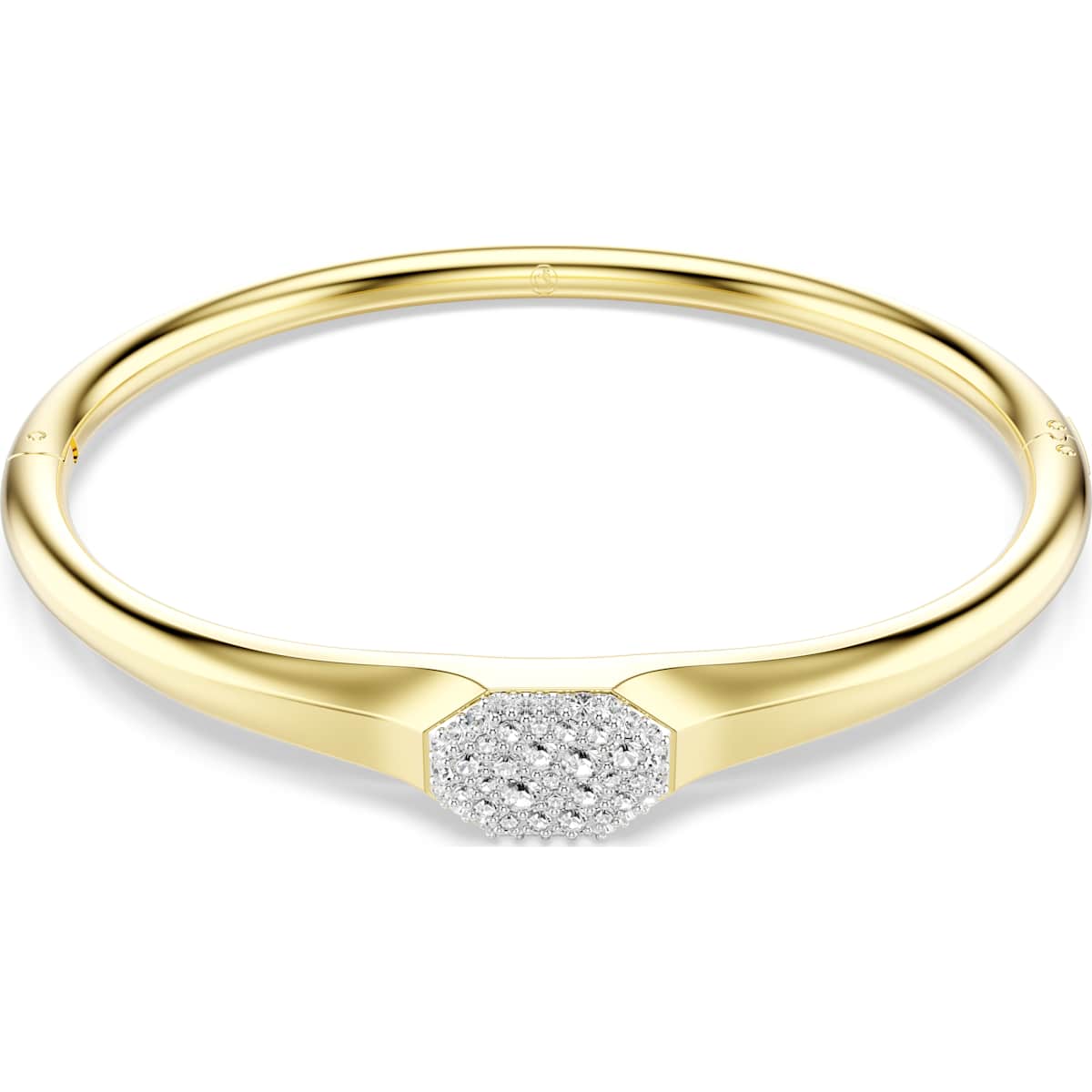 Prev Dextera bangle, Round cut, White, Gold-tone plated