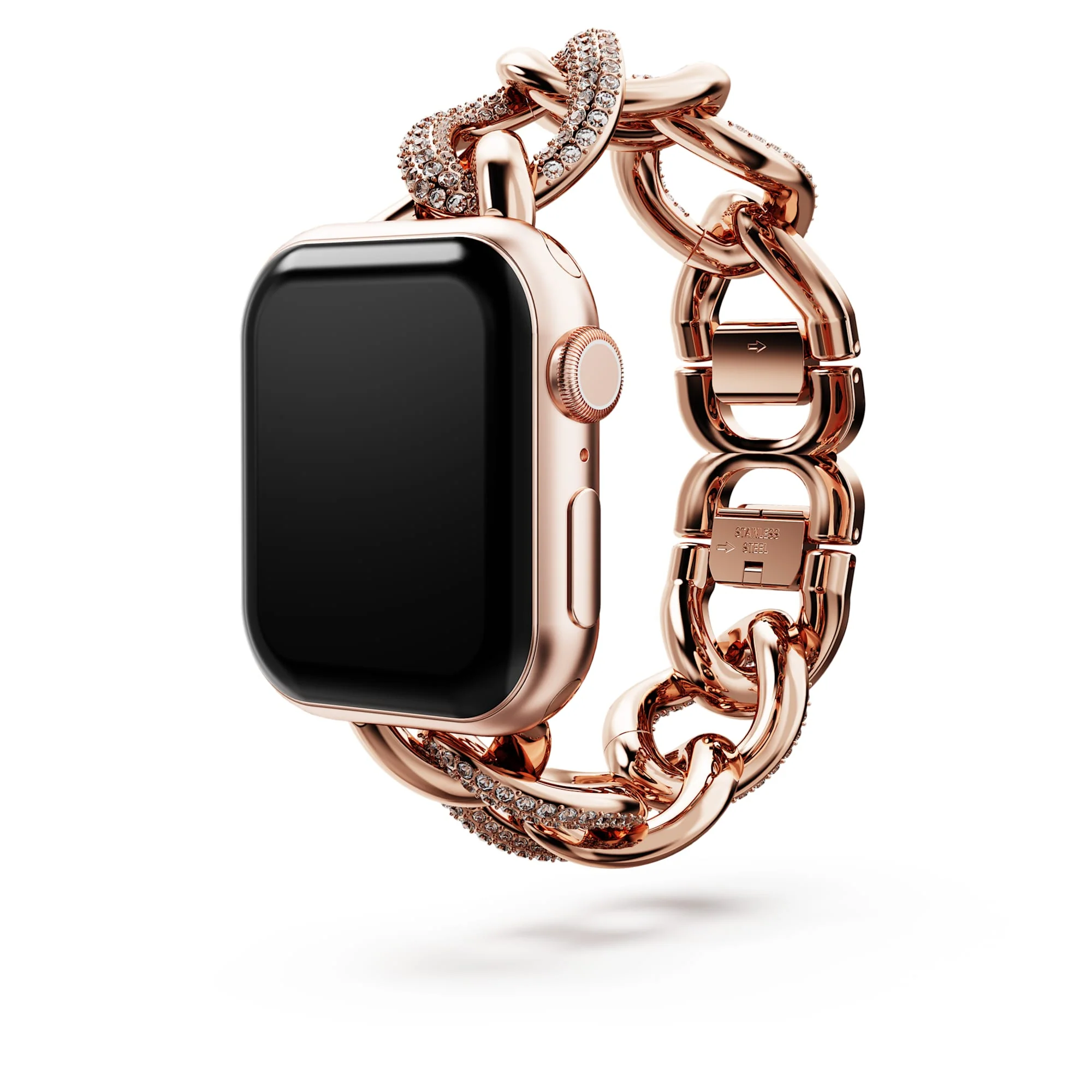 Sparkling chain strap For Apple Watch® 40mm & 41mm, Rose gold tone, Rose gold-tone finish - Image 2
