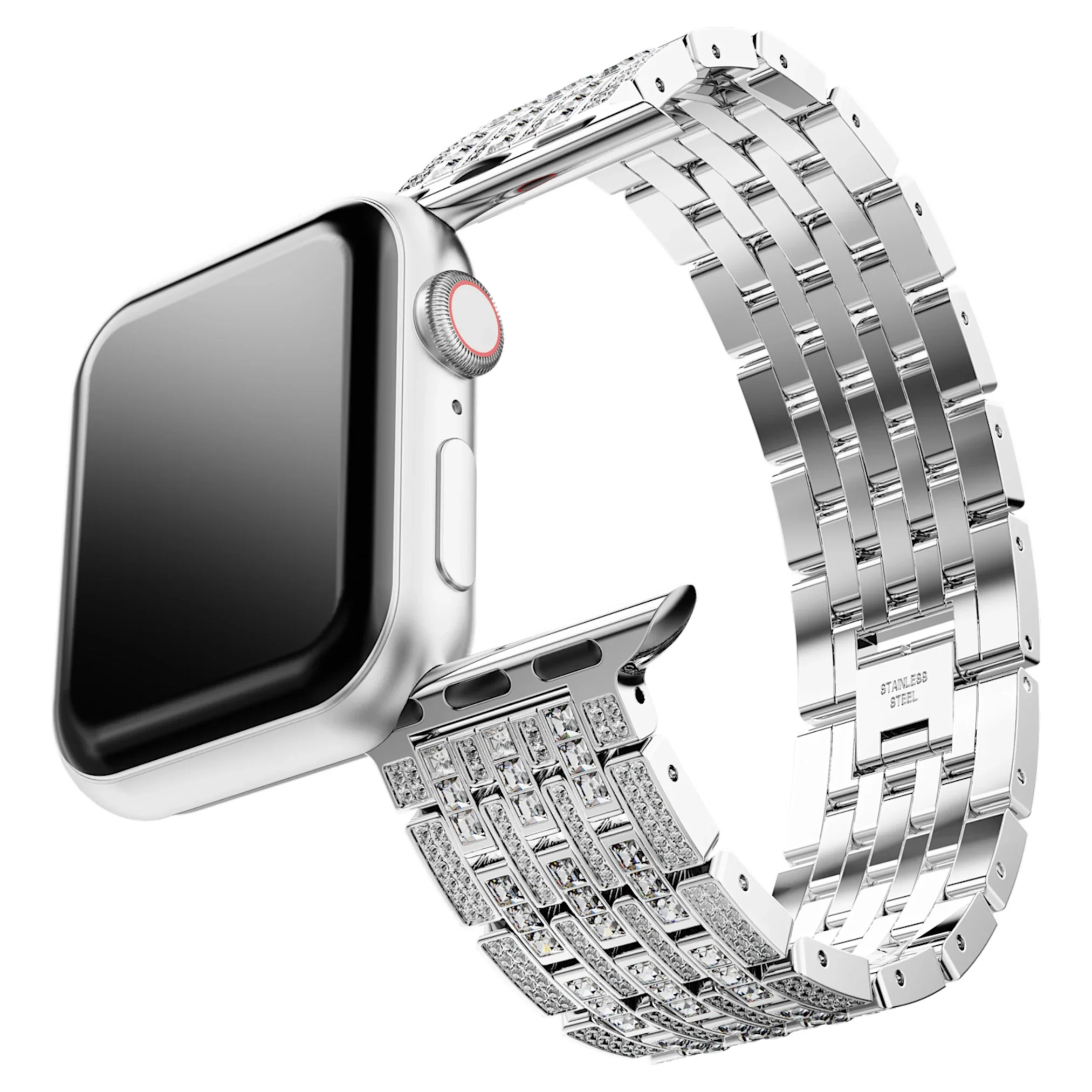 Sparkling princess strap For Apple Watch® 40mm & 41mm, Silver tone, Stainless steel - Image 5