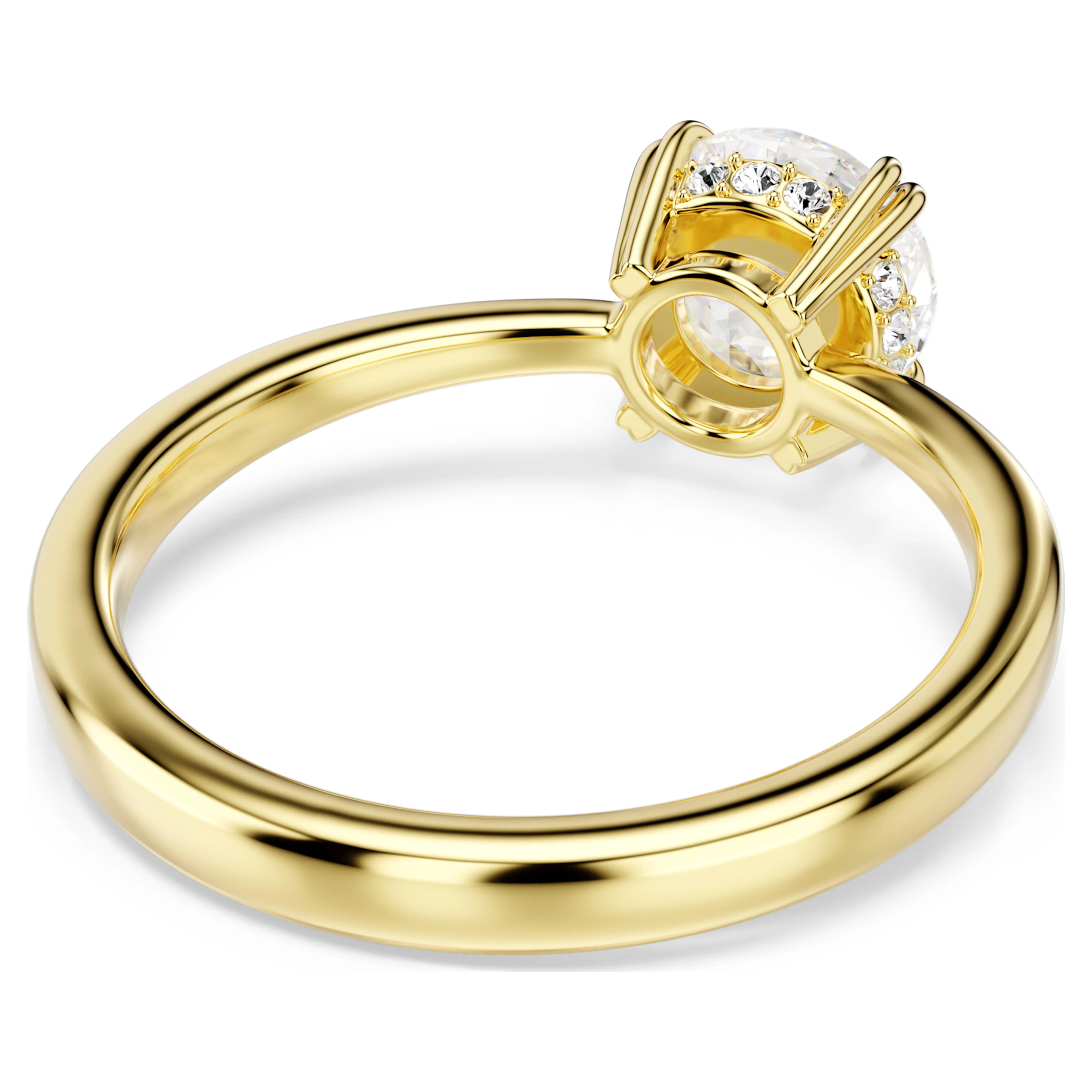 Stilla Attract cocktail ring Round cut, White, Gold-tone plated - Image 4
