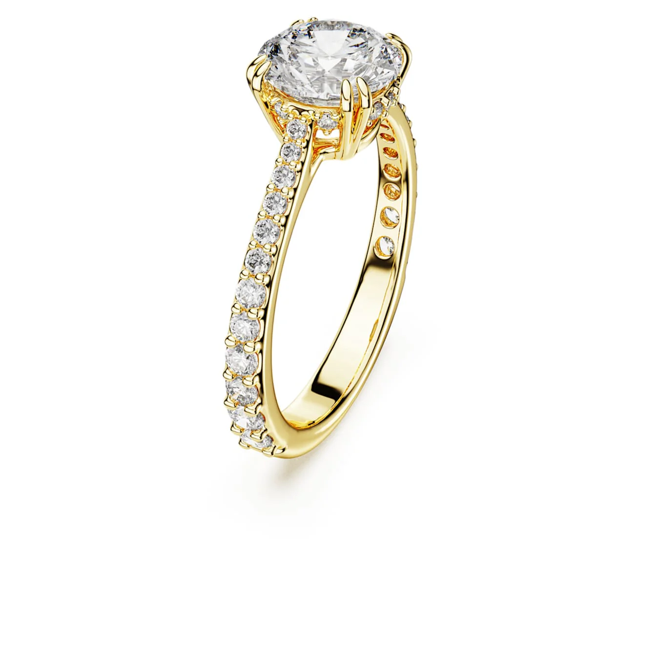 Stilla cocktail ring Round cut, Pavé, White, Gold-tone plated - Image 2