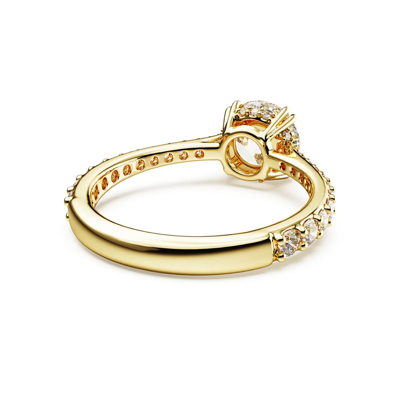 Stilla cocktail ring Round cut, Pavé, White, Gold-tone plated - Image 4