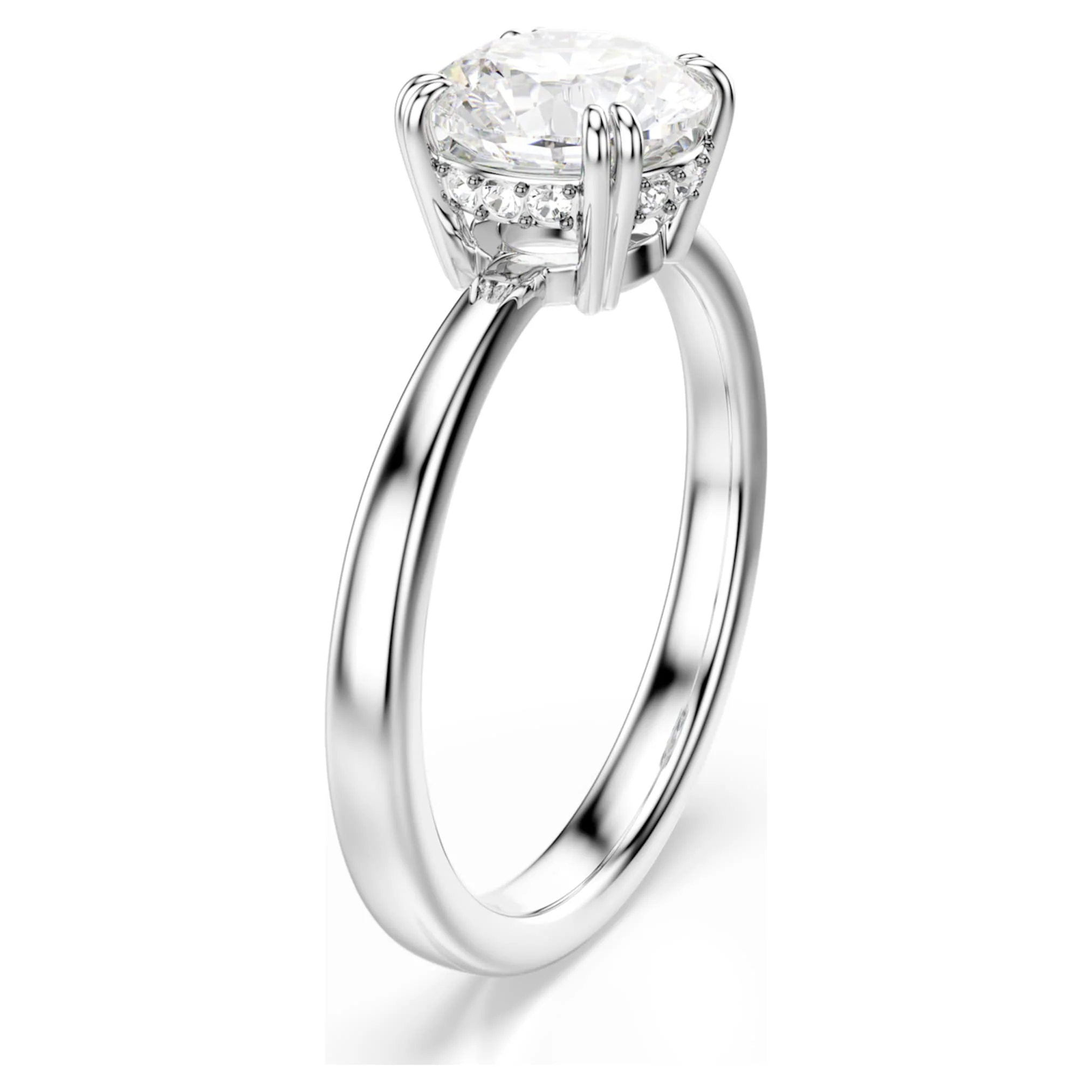 Stilla cocktail ring Round cut, White, Silver-tone finish - Image 2