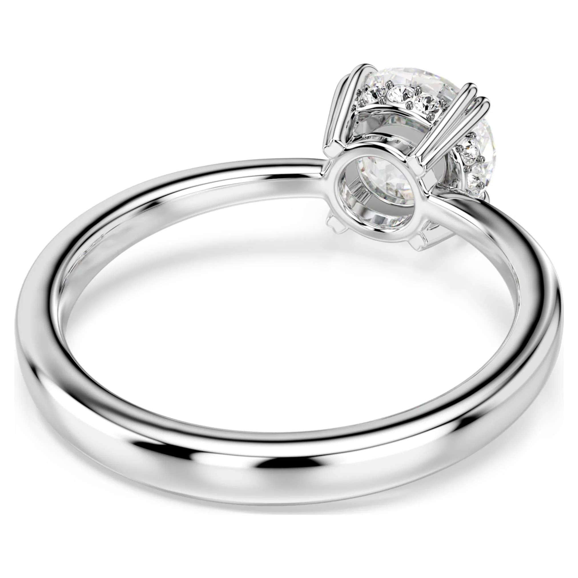 Stilla cocktail ring Round cut, White, Silver-tone finish - Image 4