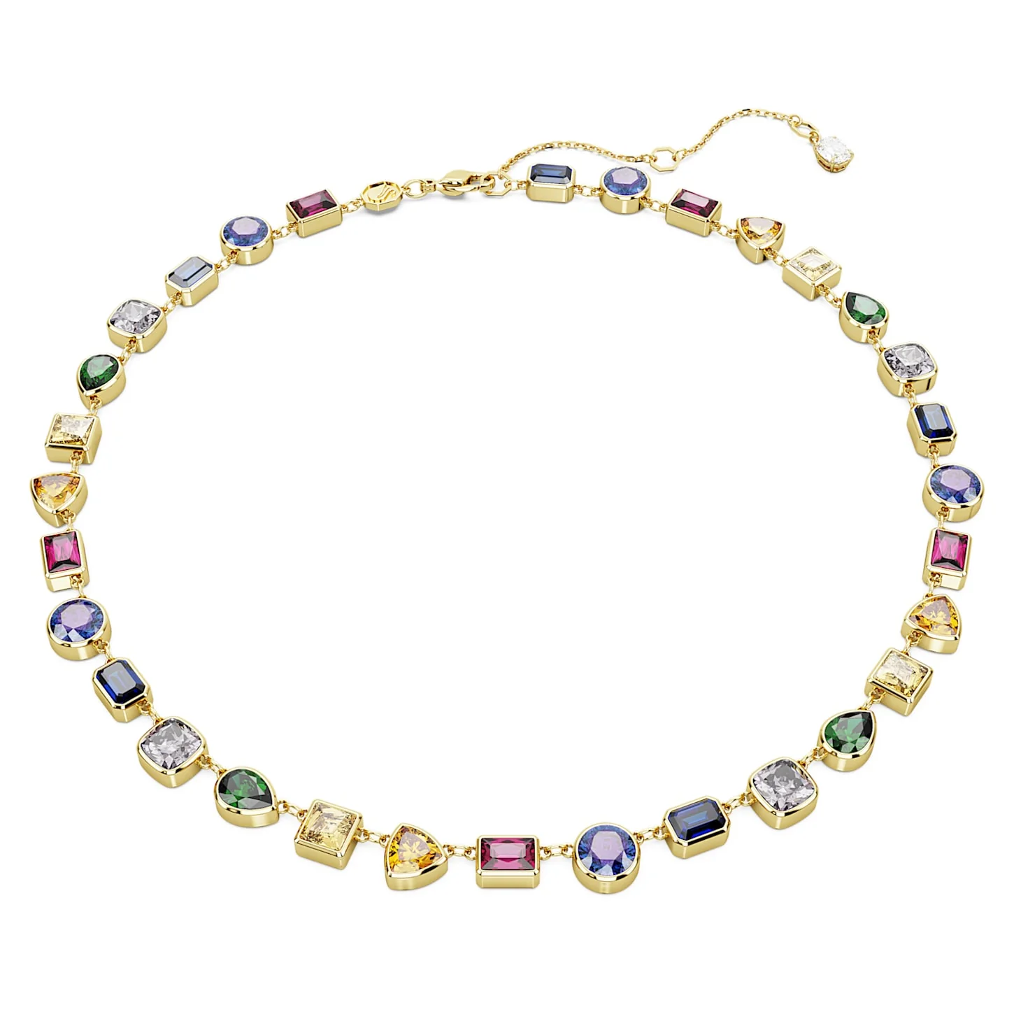 Stilla necklace Mixed cuts, Multicolored, Gold-tone plated