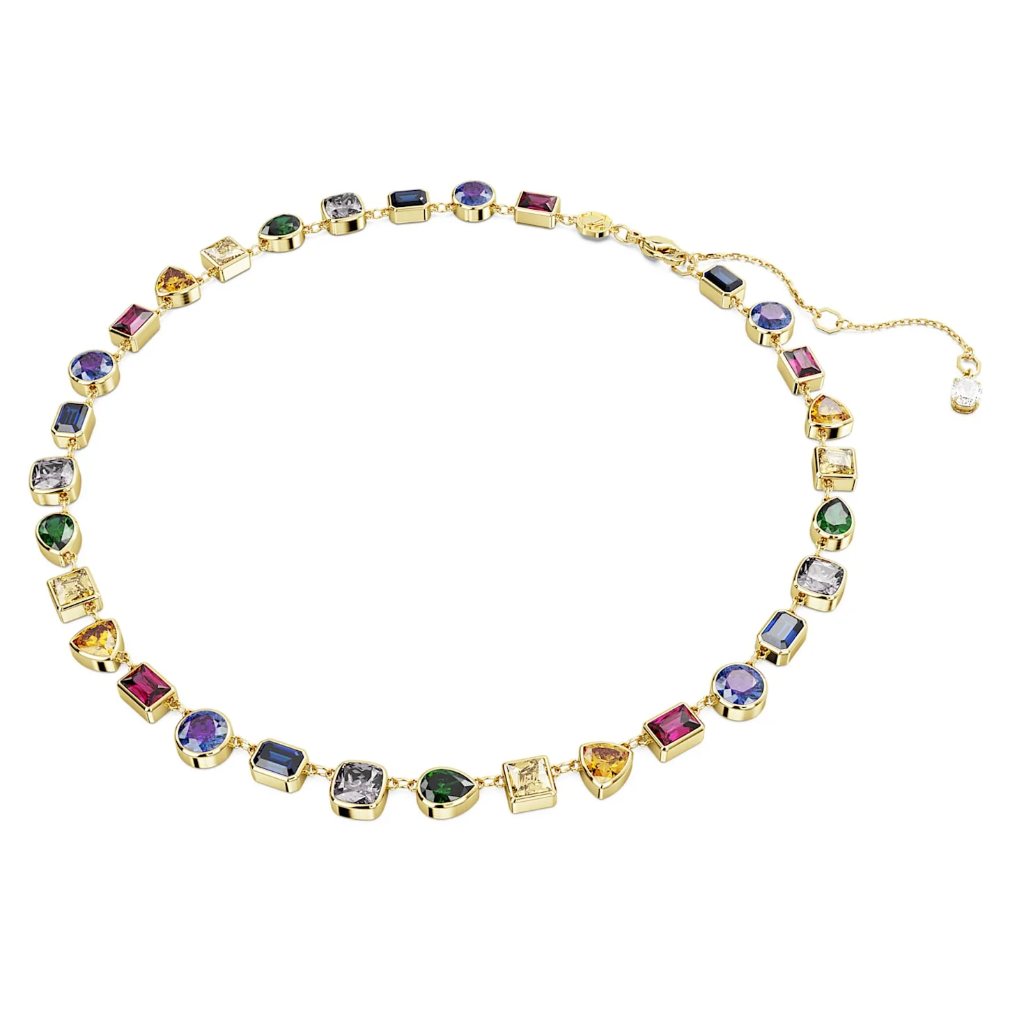 Stilla necklace Mixed cuts, Multicolored, Gold-tone plated - Image 2