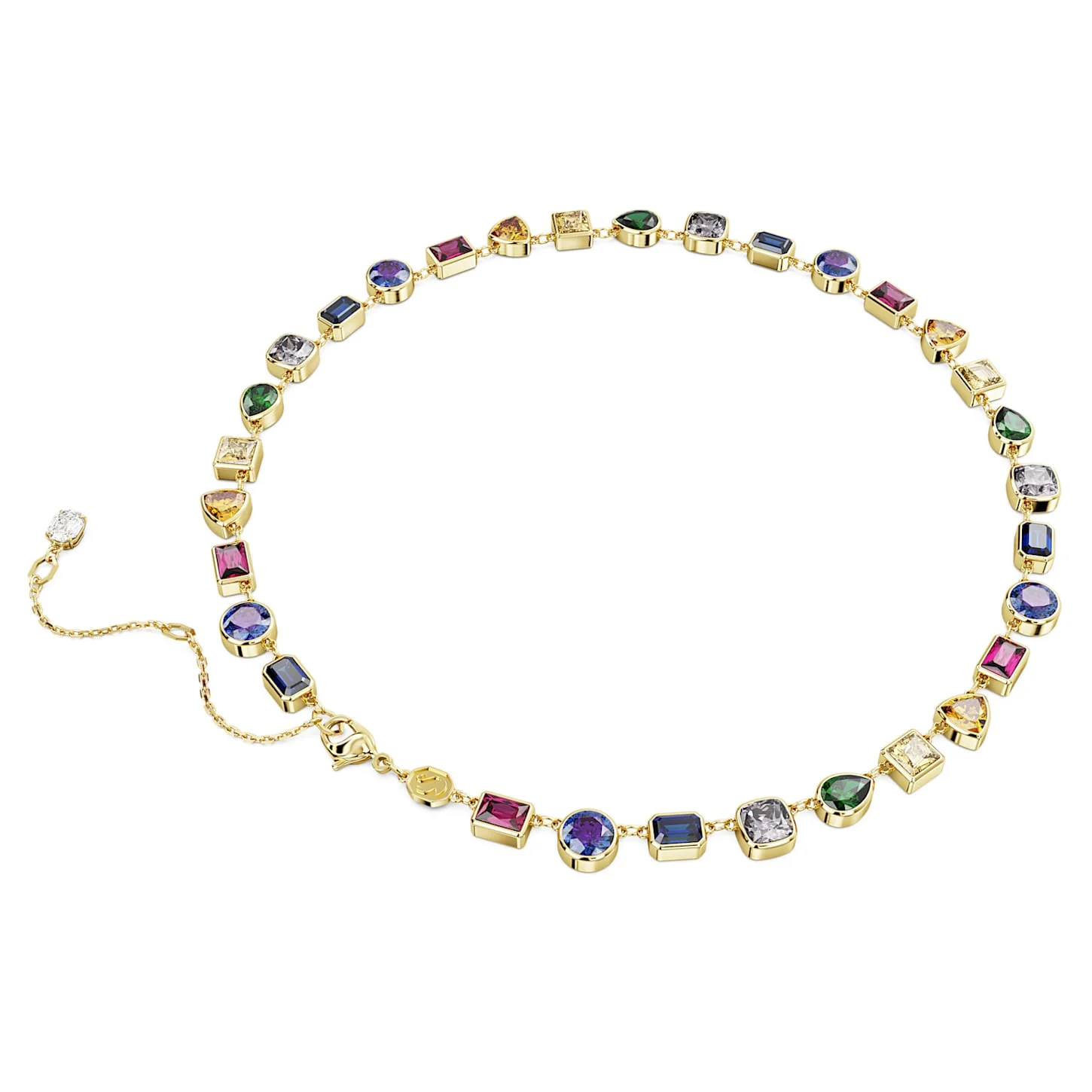 Stilla necklace Mixed cuts, Multicolored, Gold-tone plated - Image 4