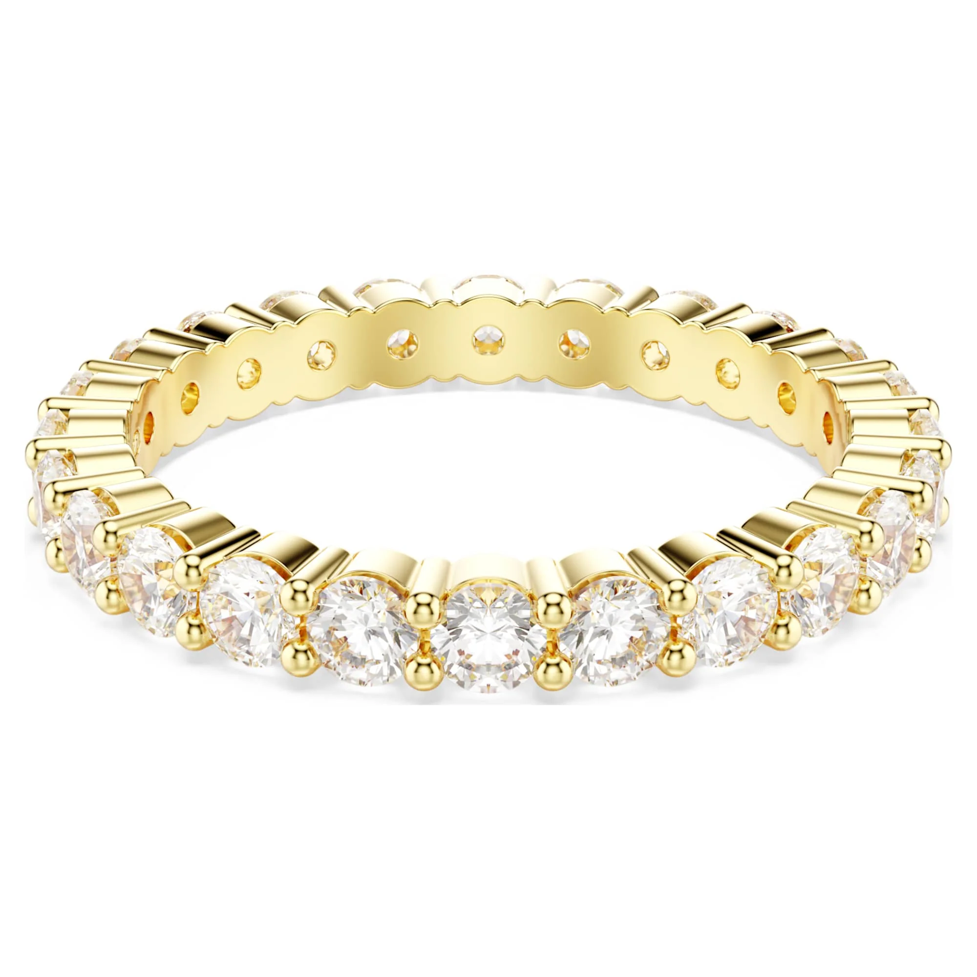 Stilla ring Set (2), Round cut, White, Gold-tone plated - Image 5