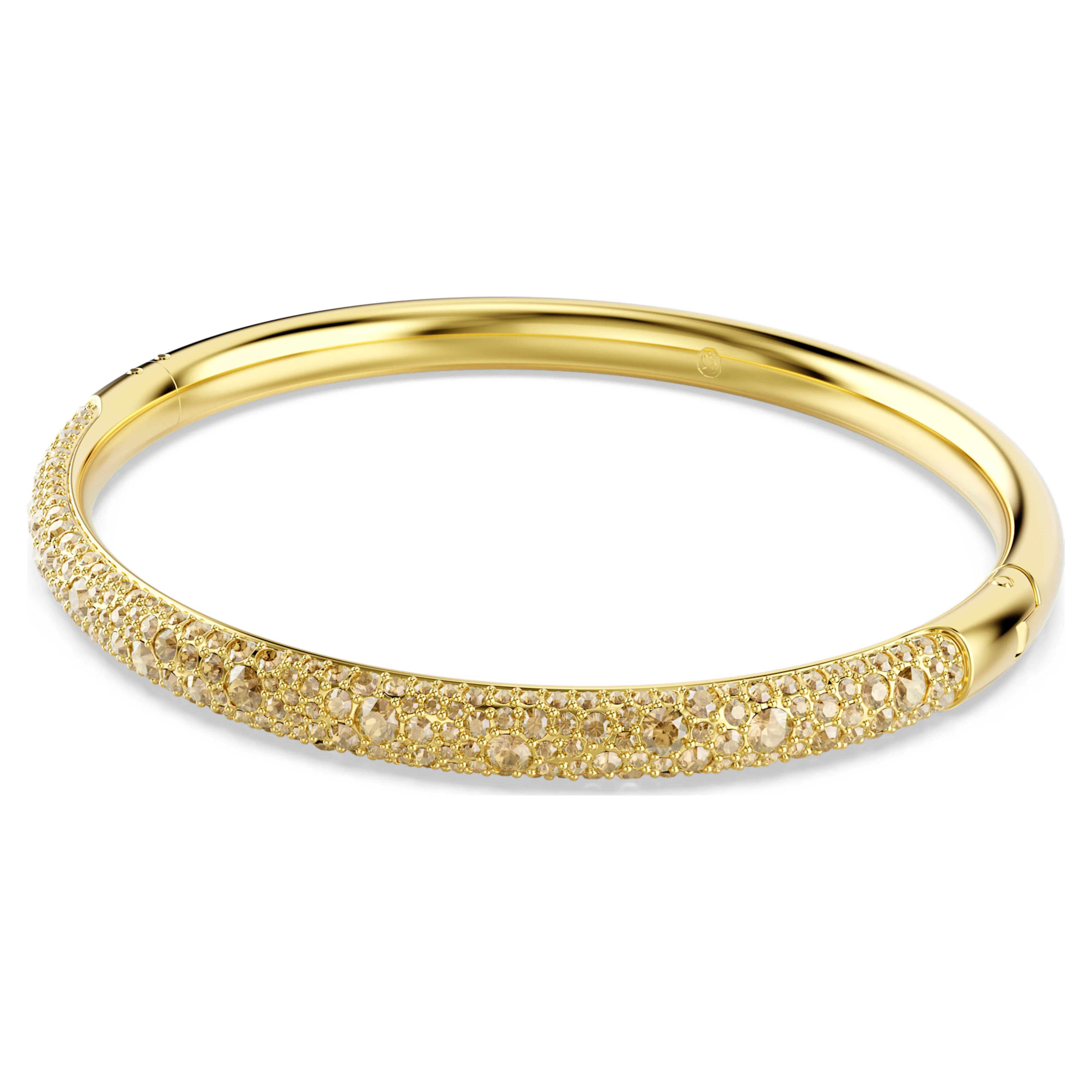 Sublima bangle Snow pavé, White, Gold-tone plated - Image 2