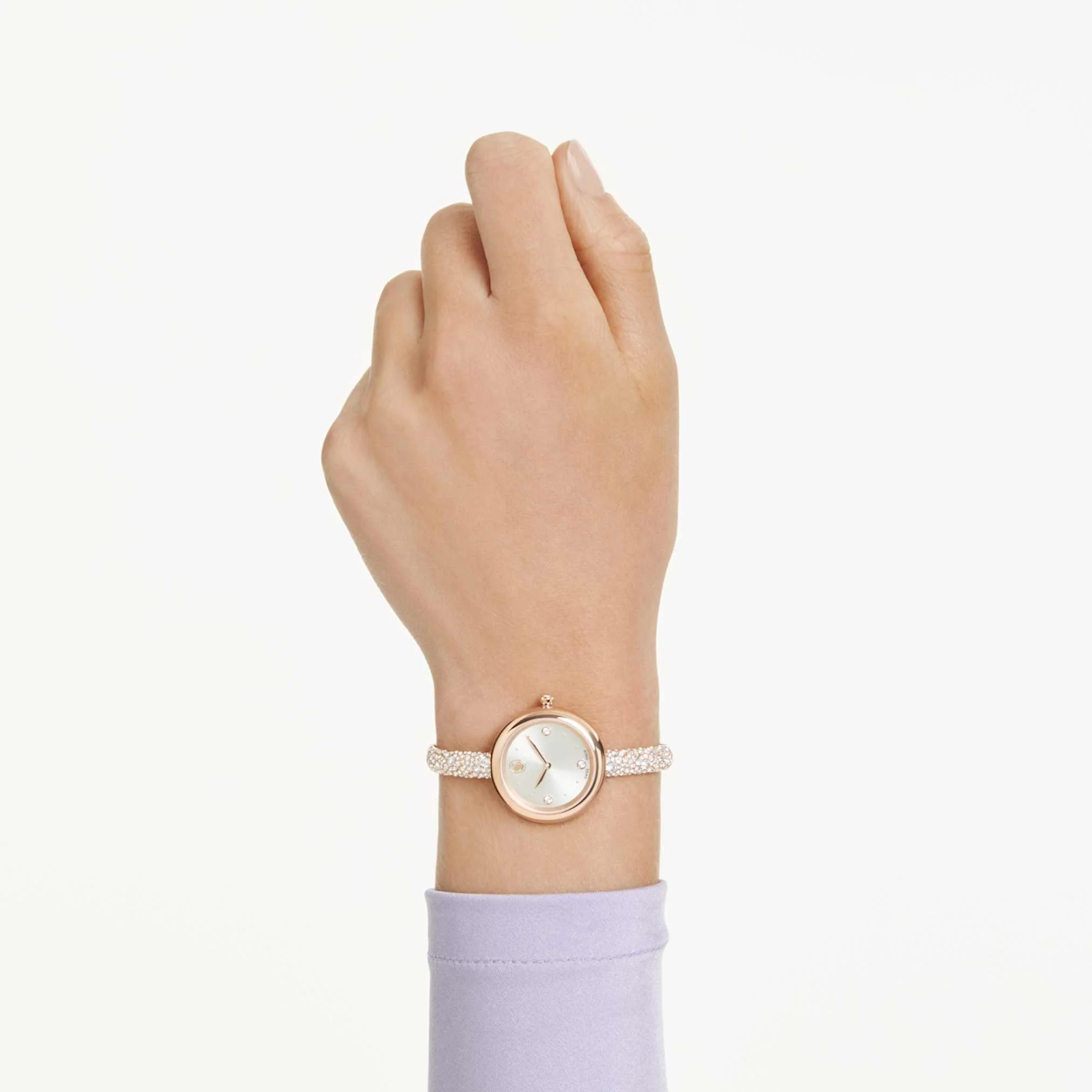 Sublima bangle watch Swiss Made, Metal bracelet, Gold tone, Champagne gold-tone finish - Image 7
