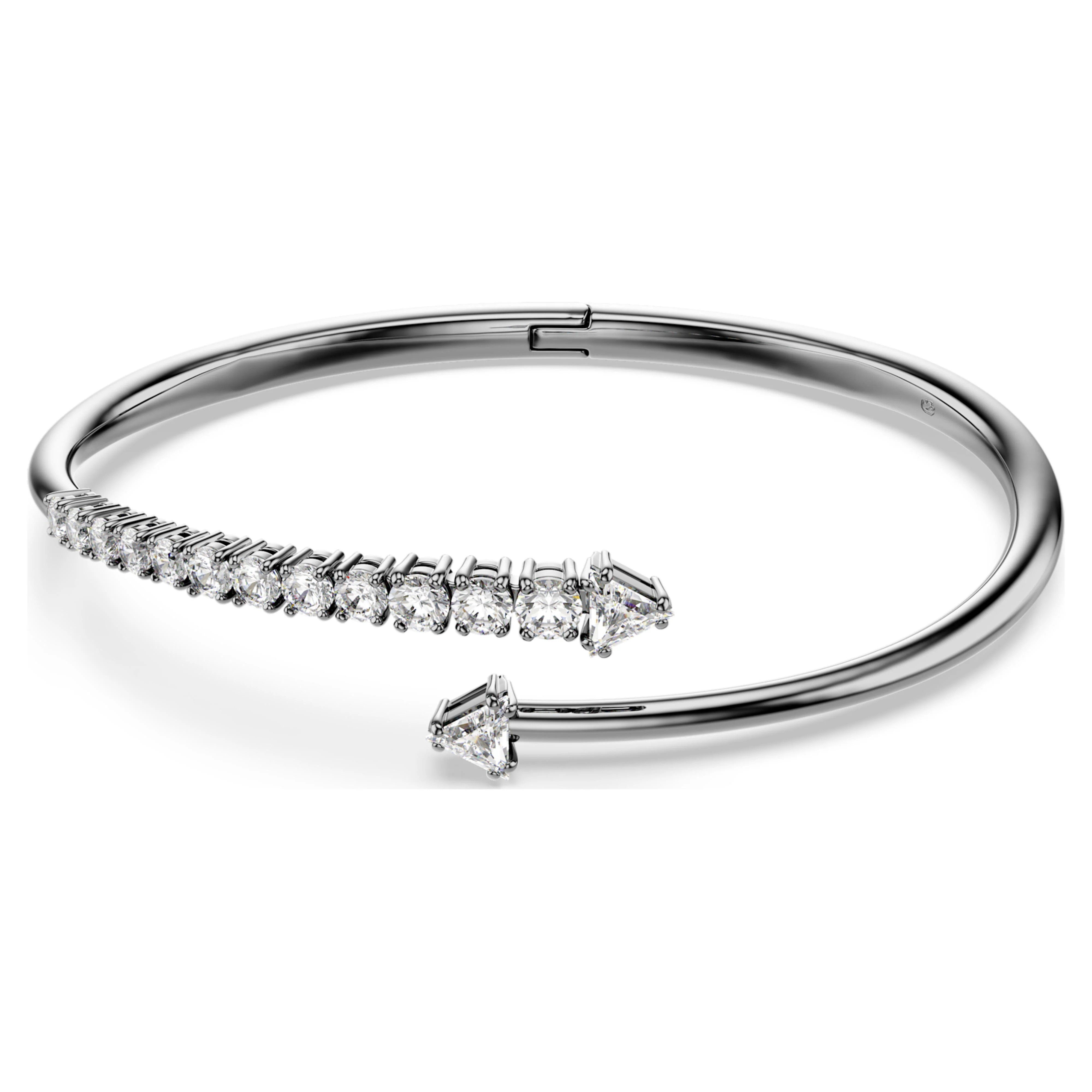 Sublima bangle White, Ruthenium plated