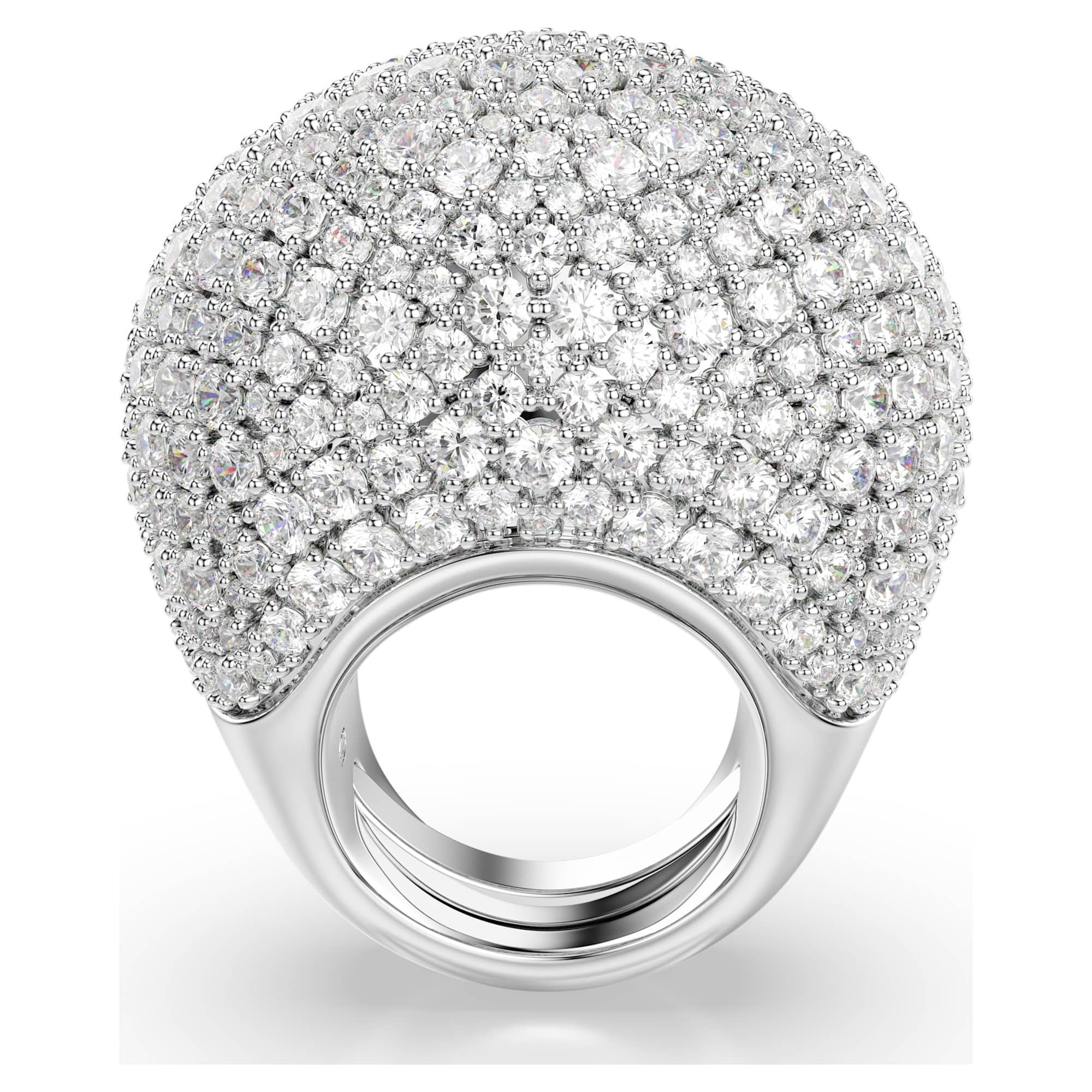 Sublima cocktail ring Large, White, Rhodium plated - Image 3