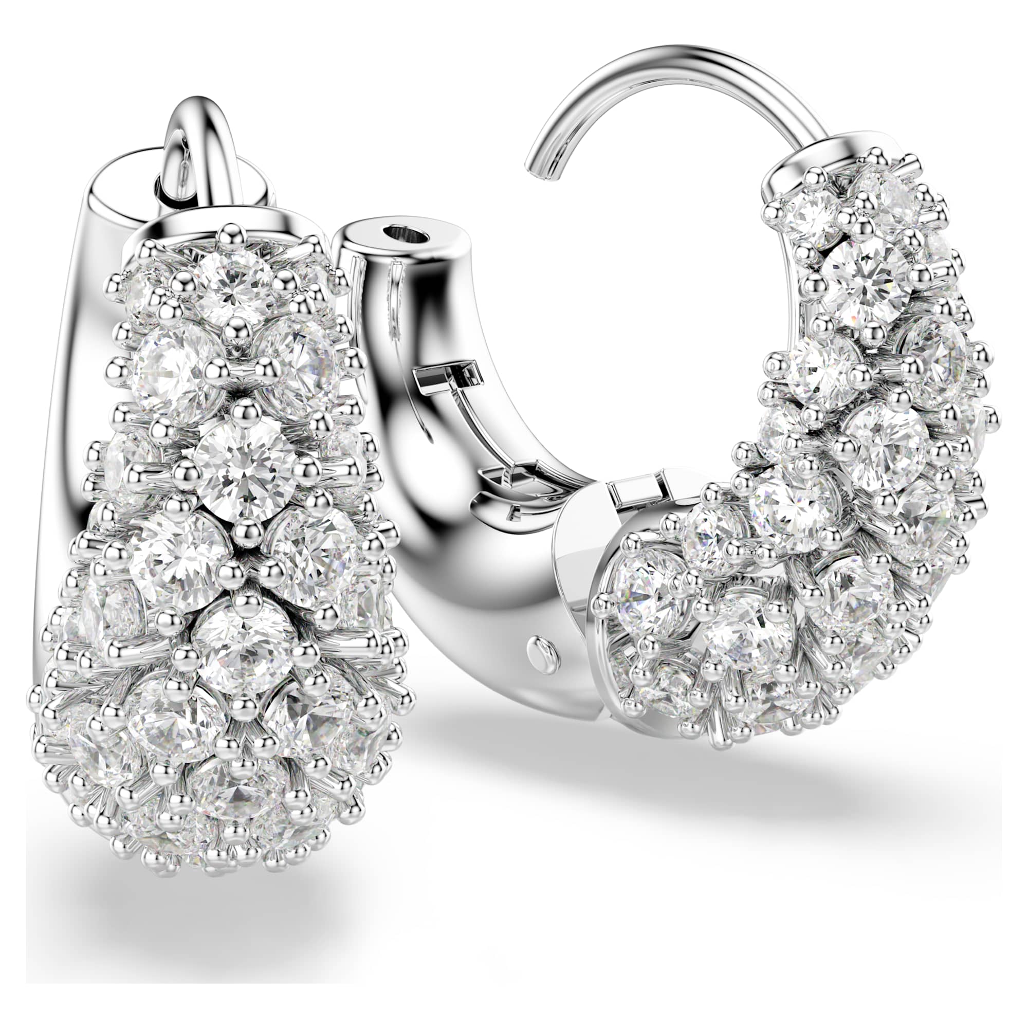 Sublima earrings White, Rhodium plated - Image 3