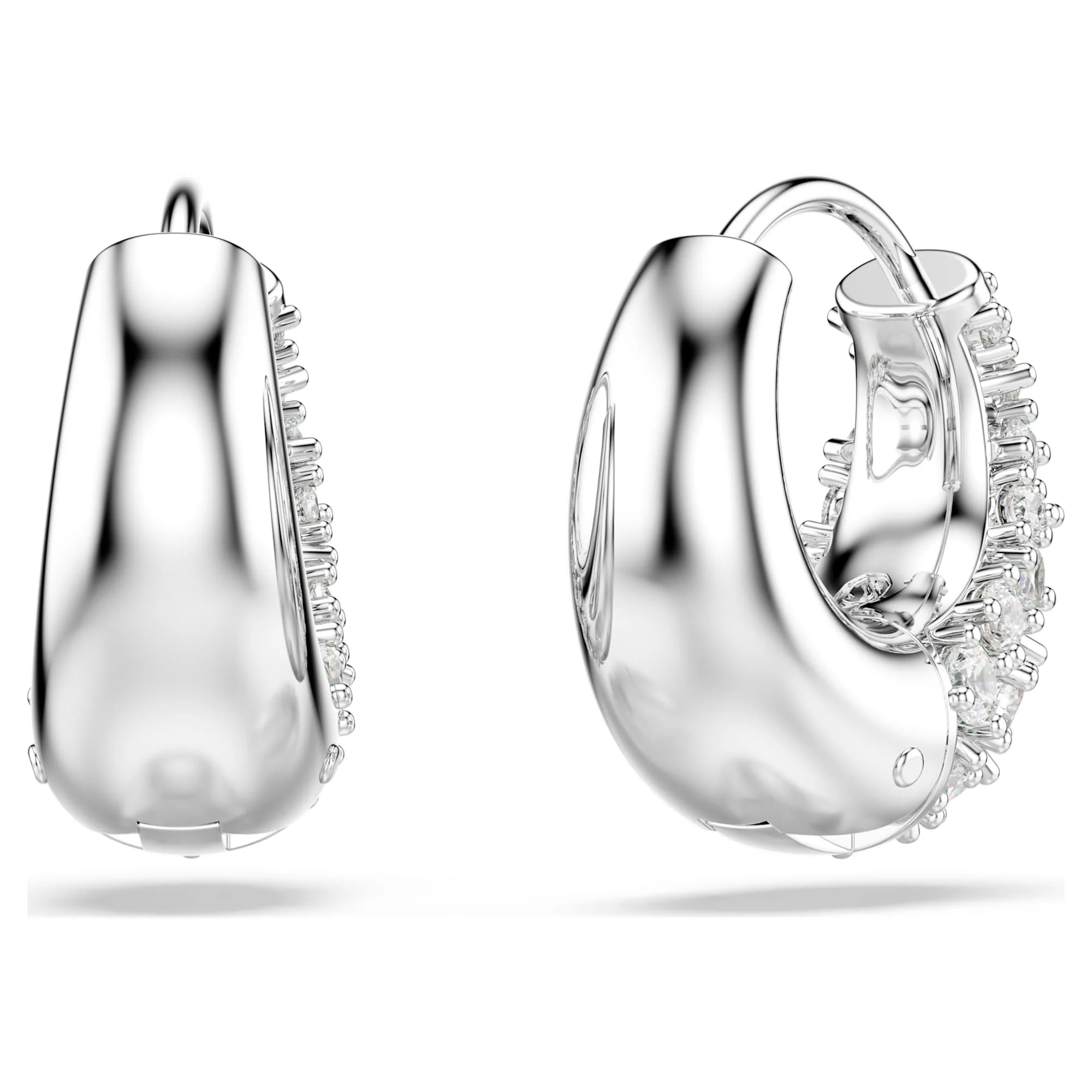 Sublima earrings White, Rhodium plated - Image 4