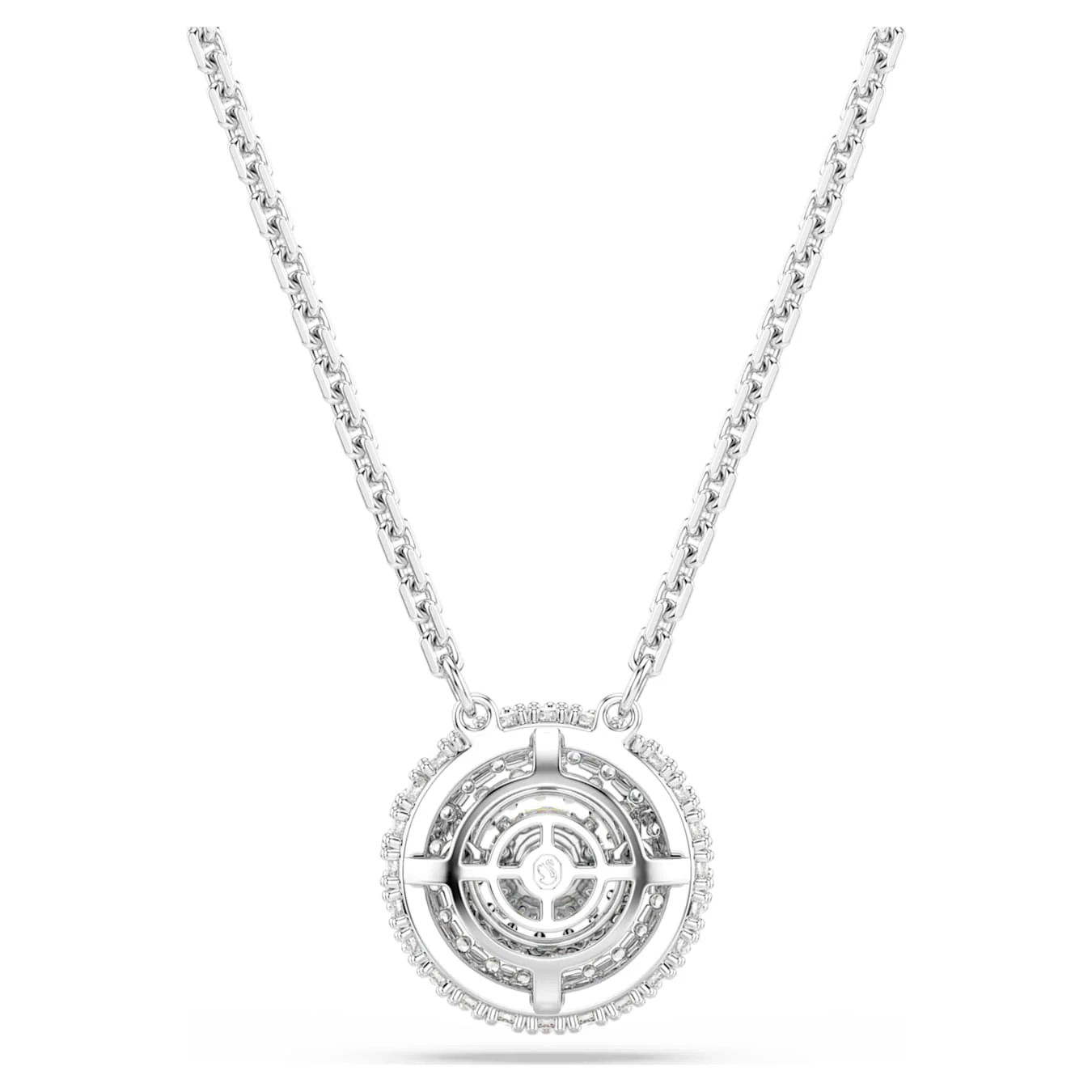 Sublima pendant Round cut, White, Rhodium plated - Image 5