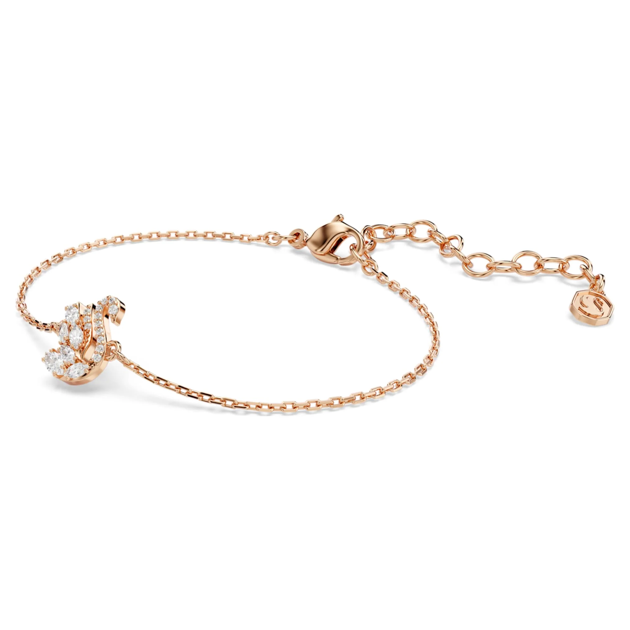 Swan bracelet Mixed cuts, Swan, White, Rose gold-tone plated - Image 2