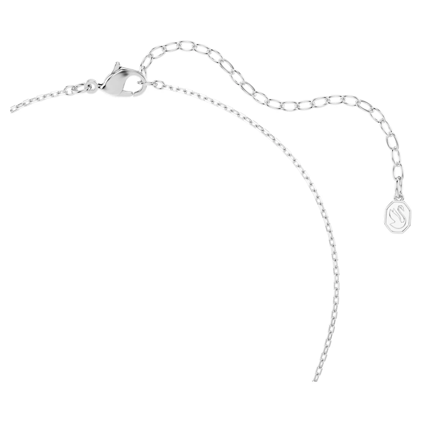 Swan pendant Mixed cuts, Swan, White, Rhodium plated - Image 4