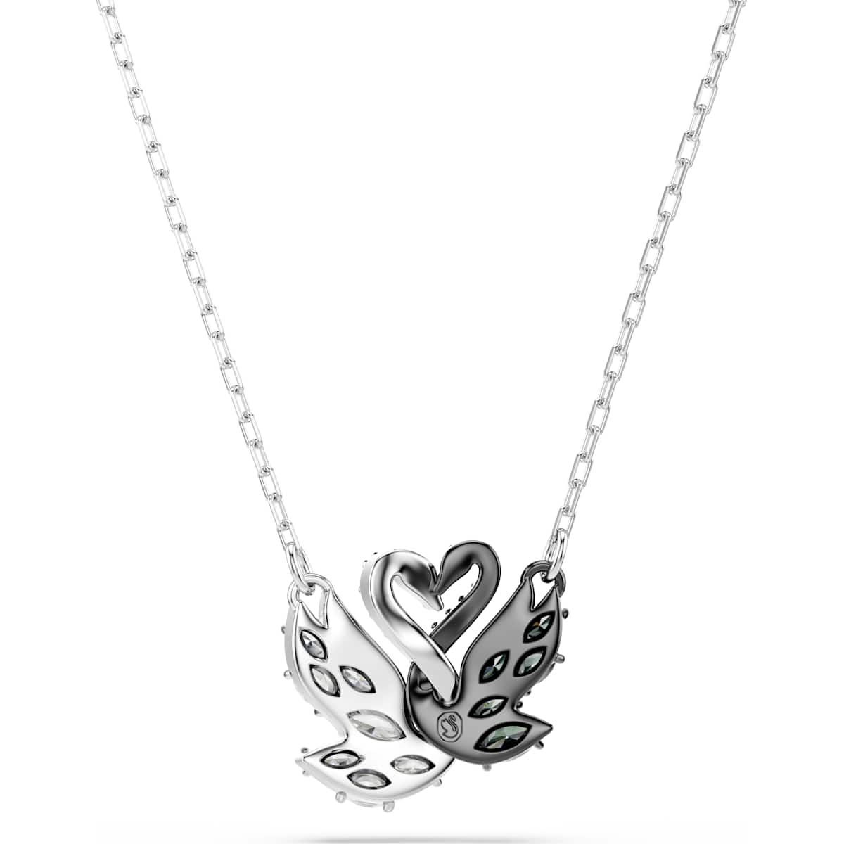 Swan pendant Swan, Black, Rhodium plated - Image 4