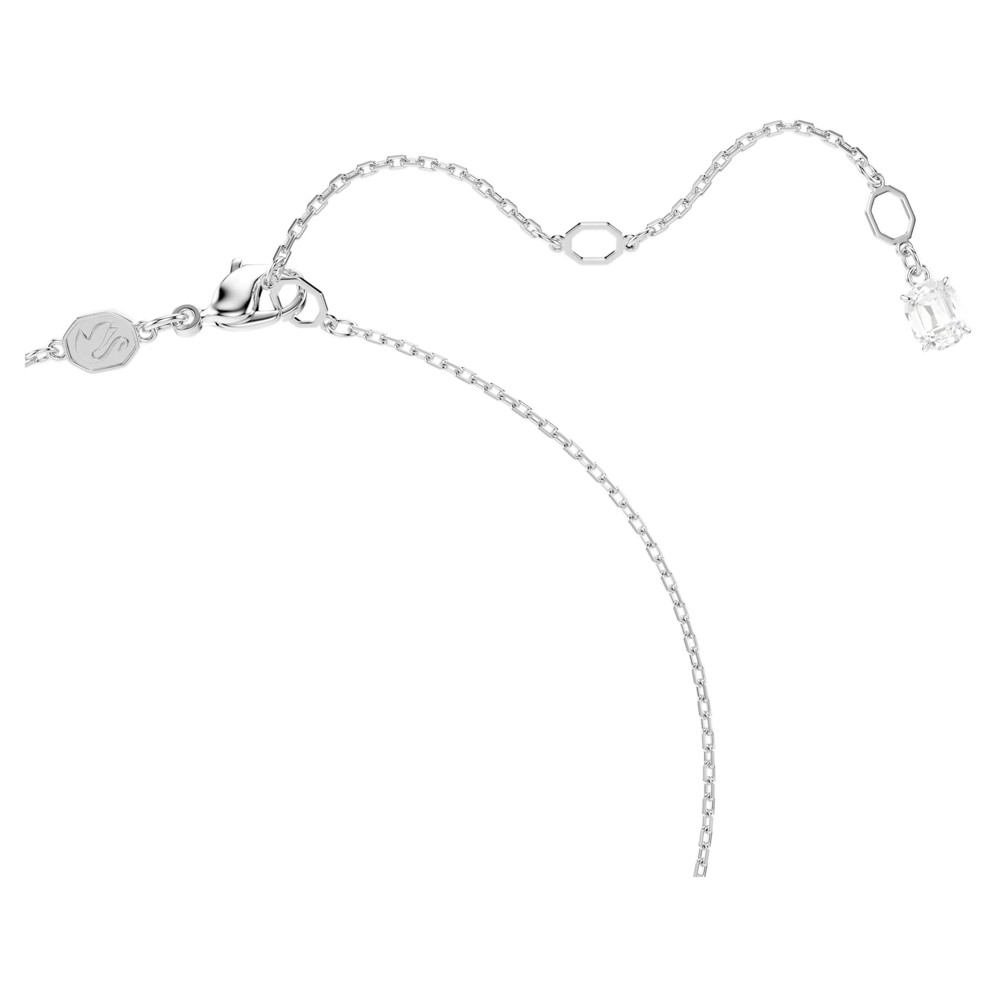 Swan pendant Swan, White, Rhodium plated - Image 4