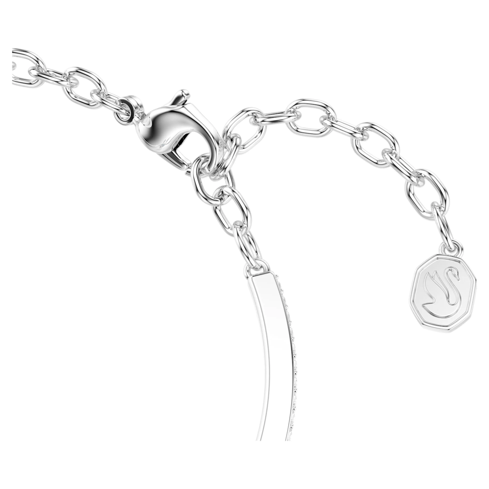 Symbolica bangle Round cut, Pavé, Horse shoe, Blue, Rhodium plated - Image 3