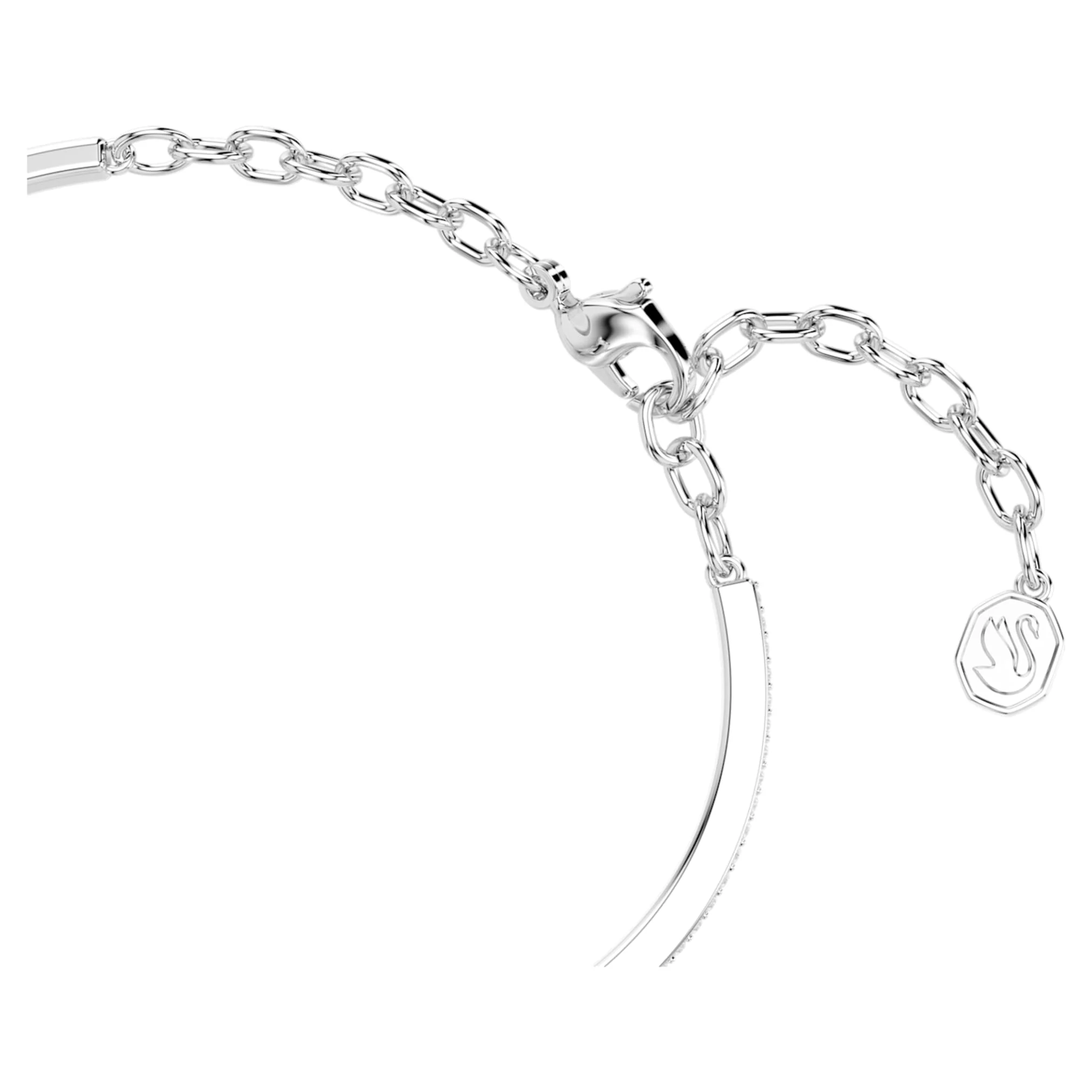 Symbolica bracelet Pavé, Horse shoe, White, Rhodium plated - Image 3