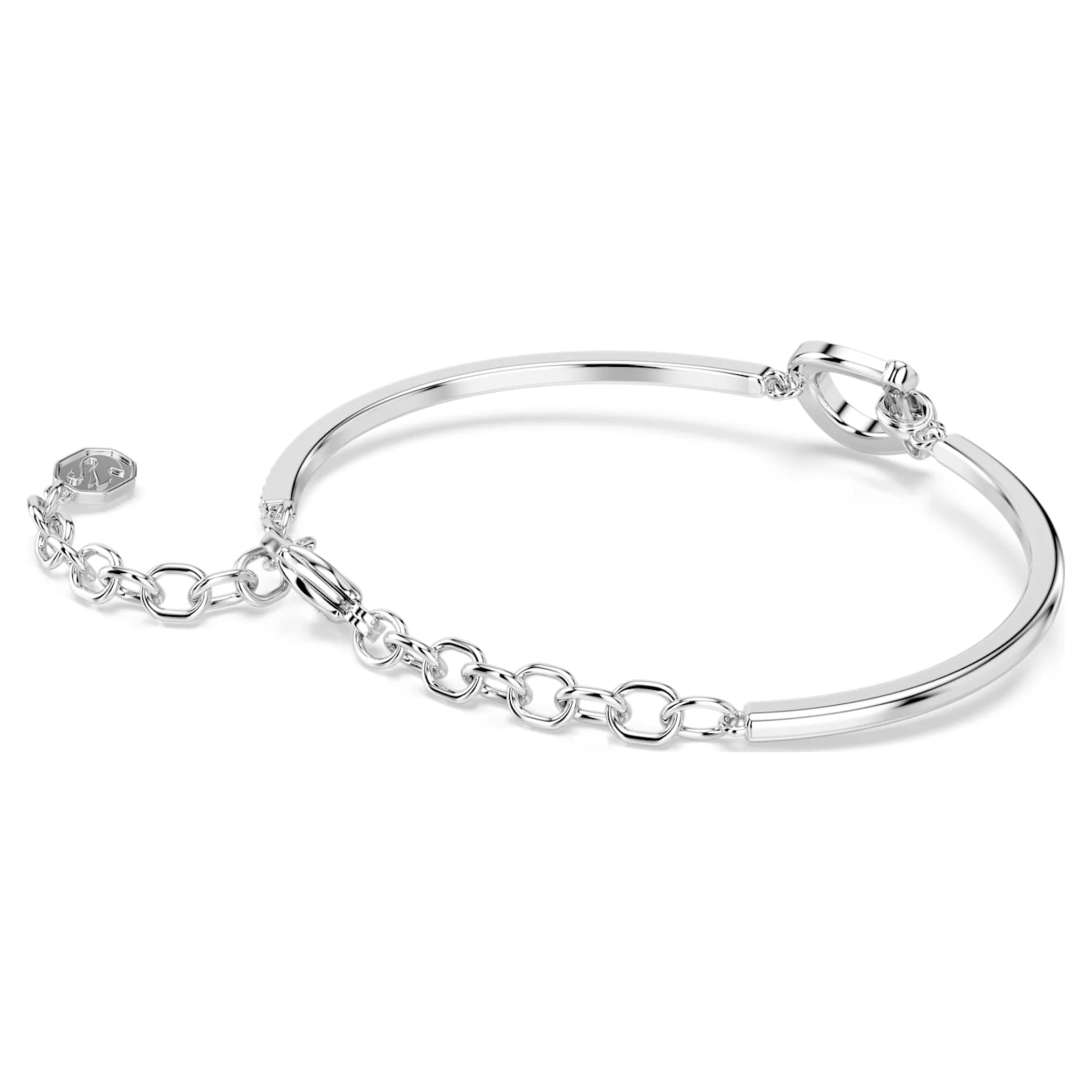 Symbolica bracelet Pavé, Horse shoe, White, Rhodium plated - Image 5