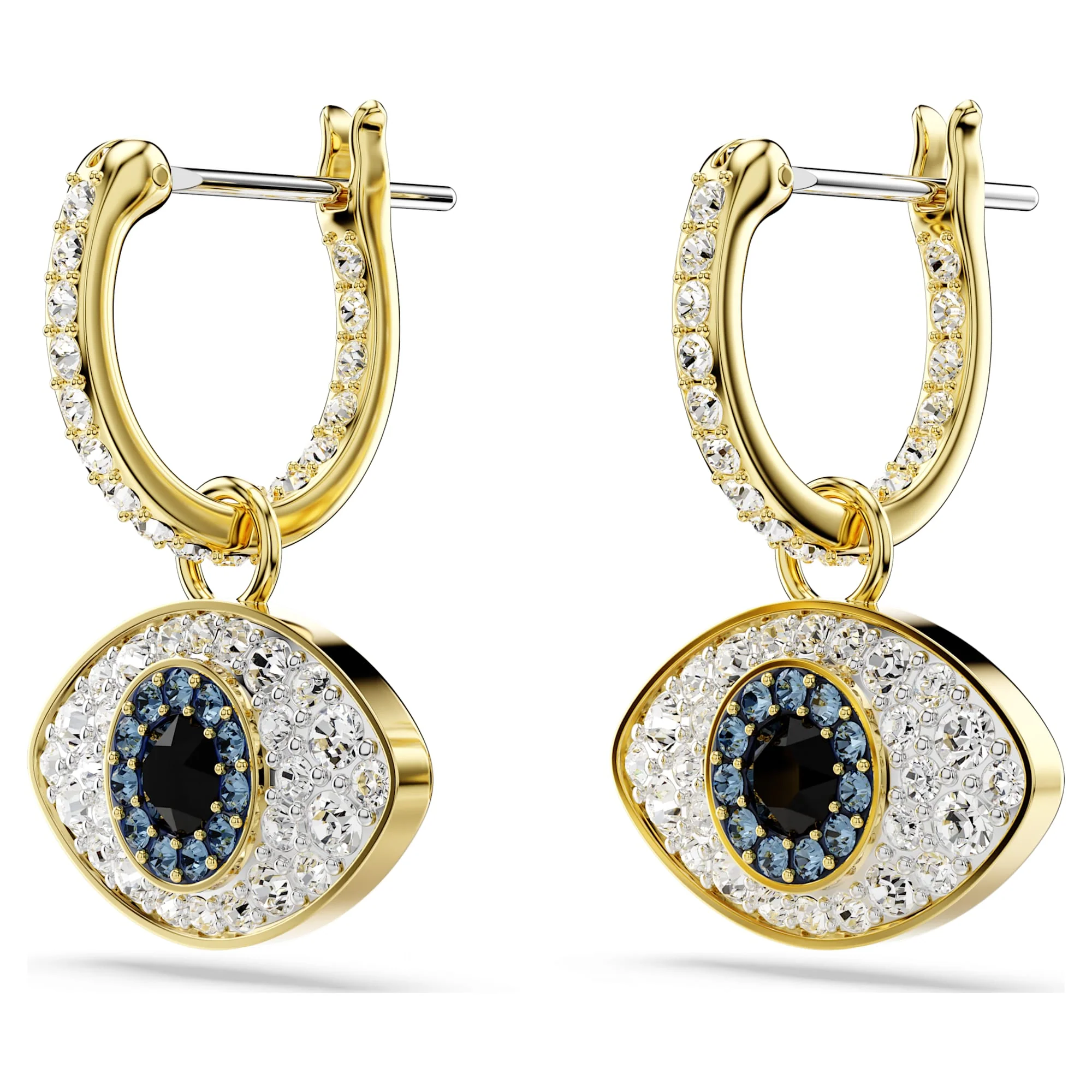 Symbolica drop earrings Evil eye, Blue, Gold-tone plated - Image 3