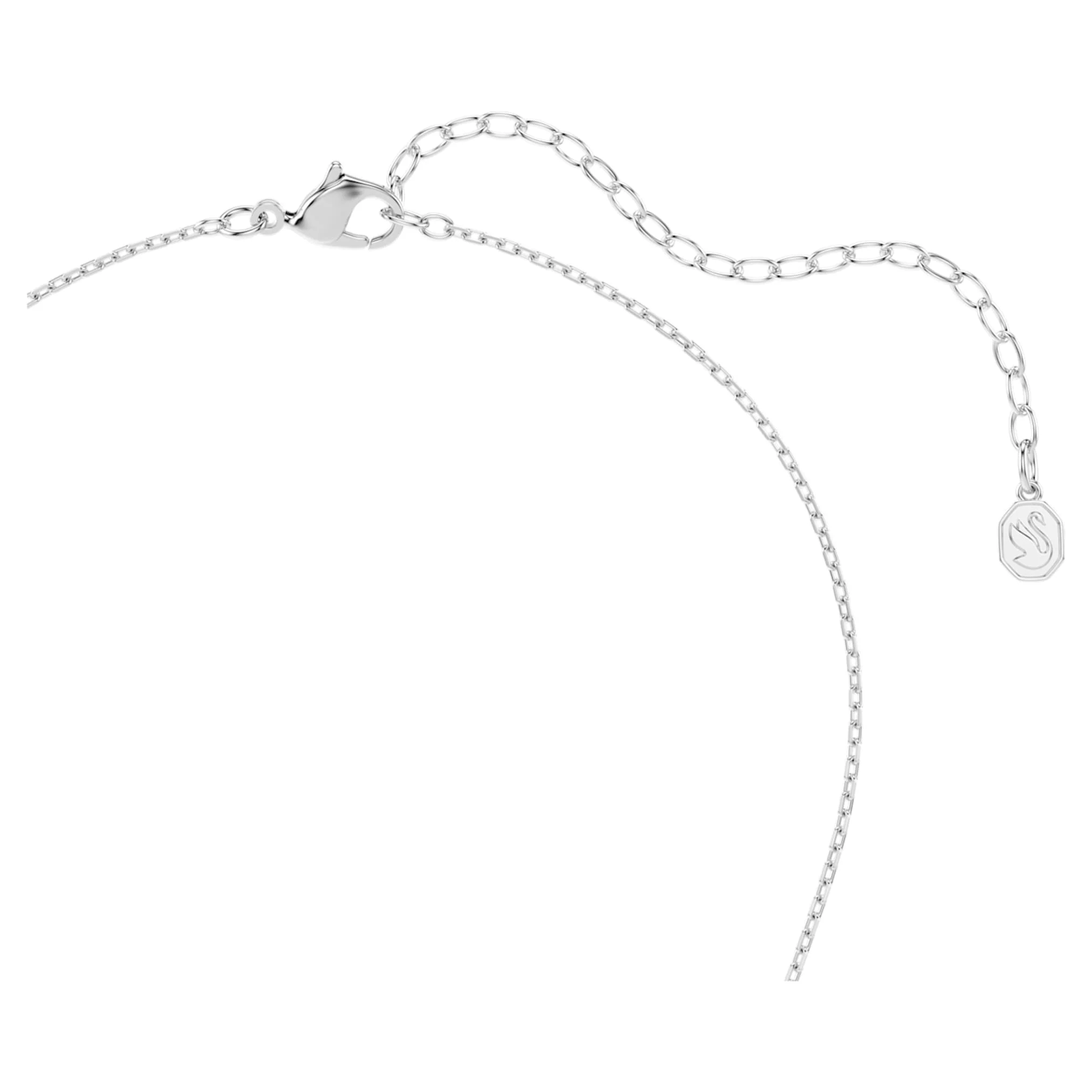 Symbolica pendant Crystal pearl, Round cut, Pavé, Horse shoe, White, Rhodium plated - Image 4
